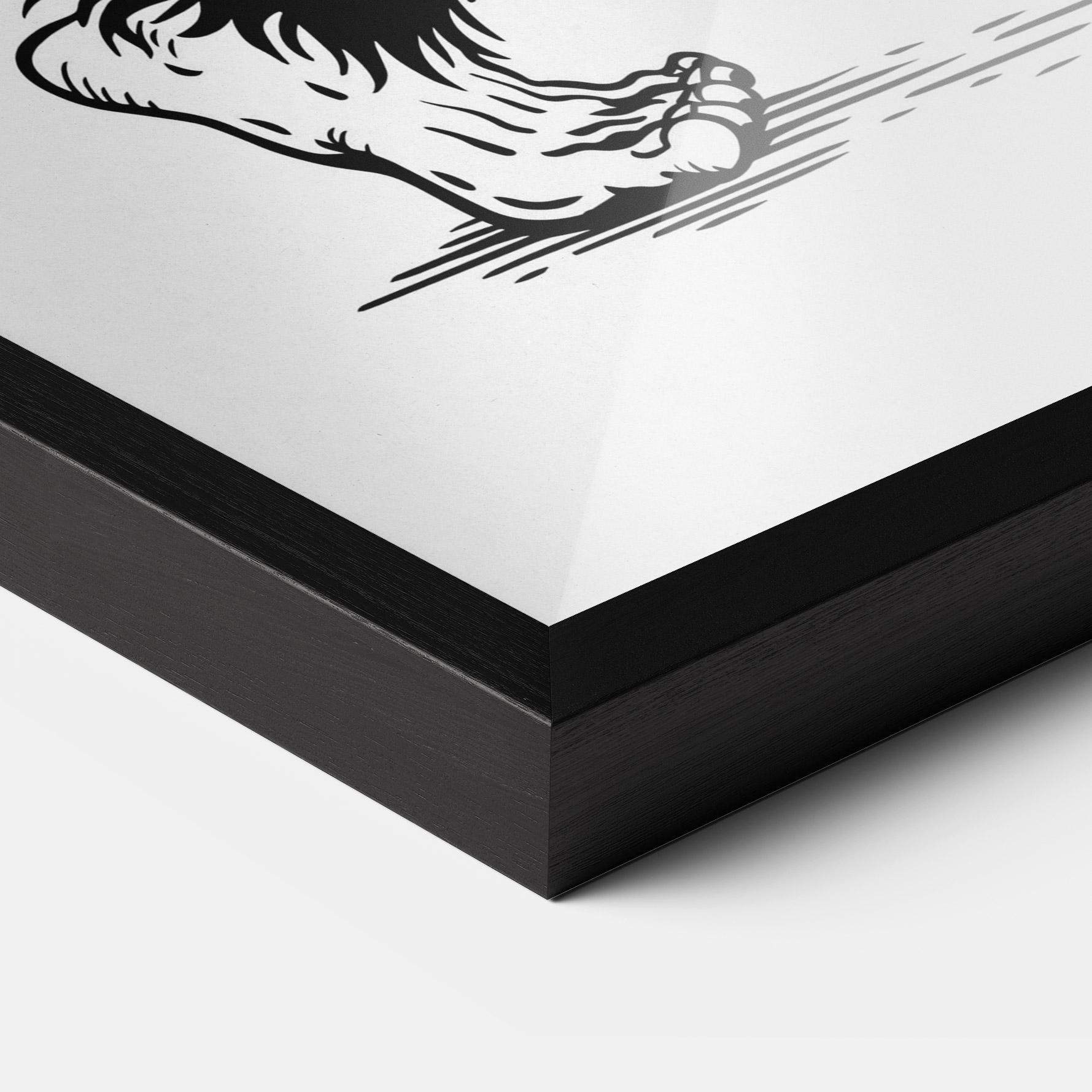 Gerahmte Poster Yeti mockup 3