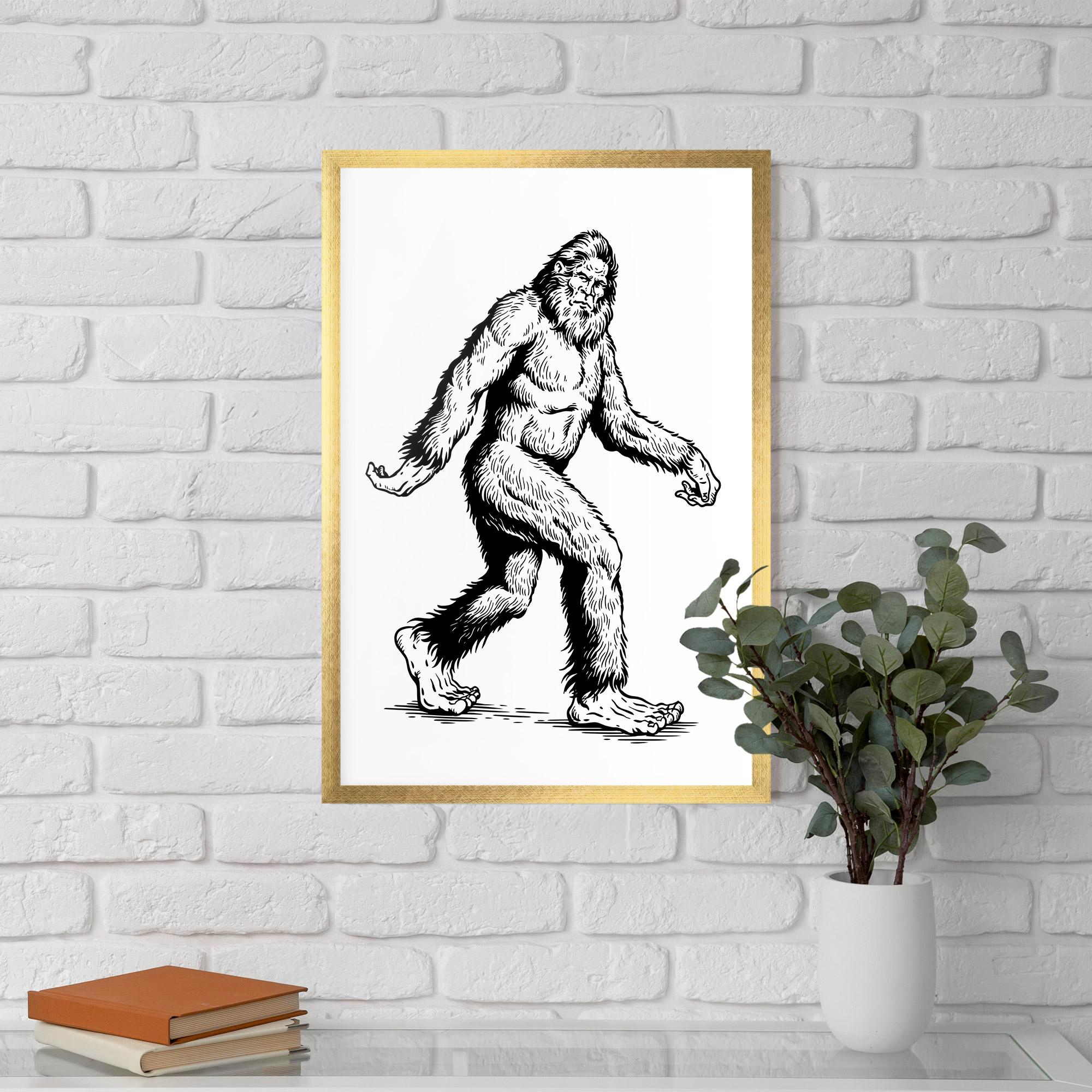 Gerahmte Poster Yeti mockup 5