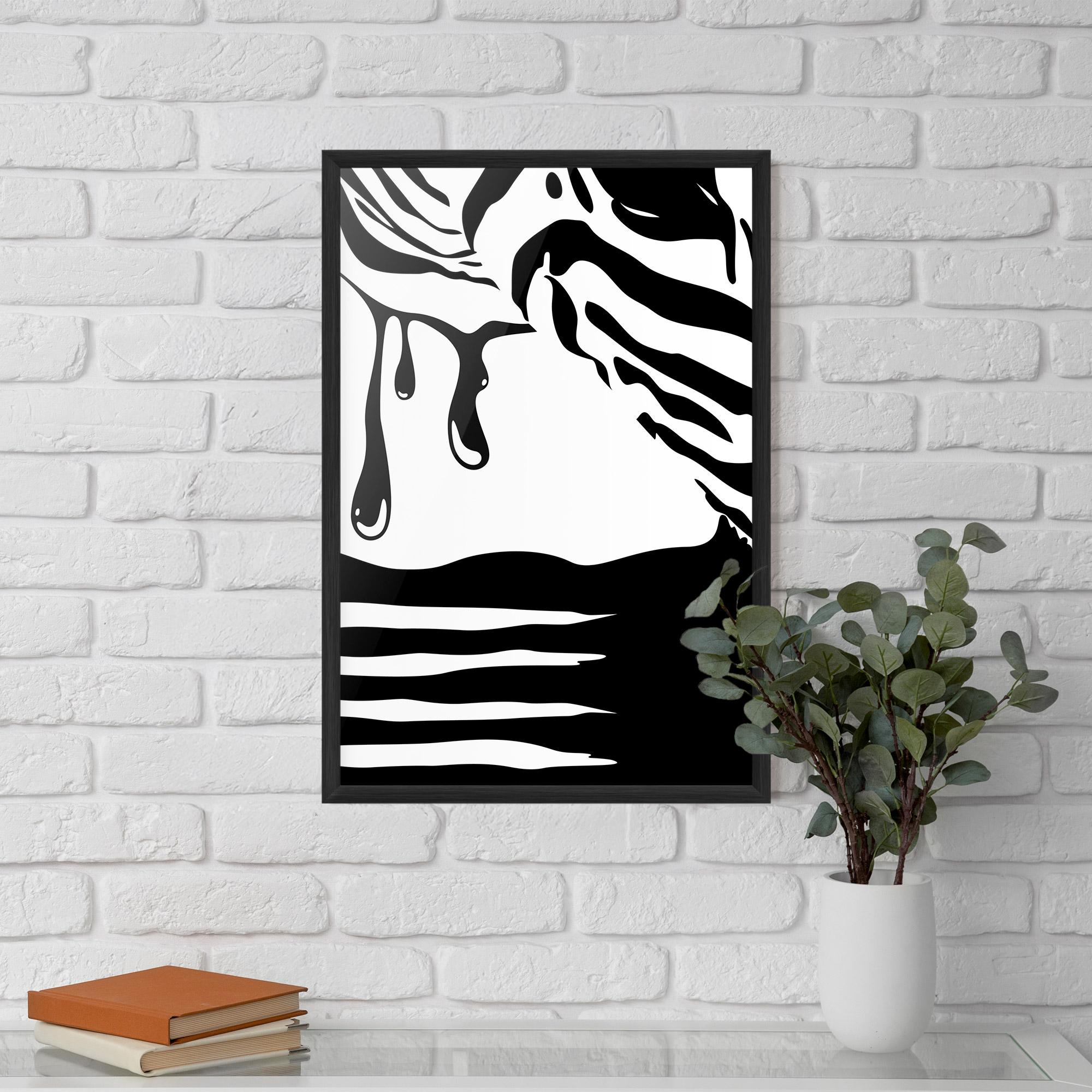Gerahmte Poster Zebra Eye mockup 5