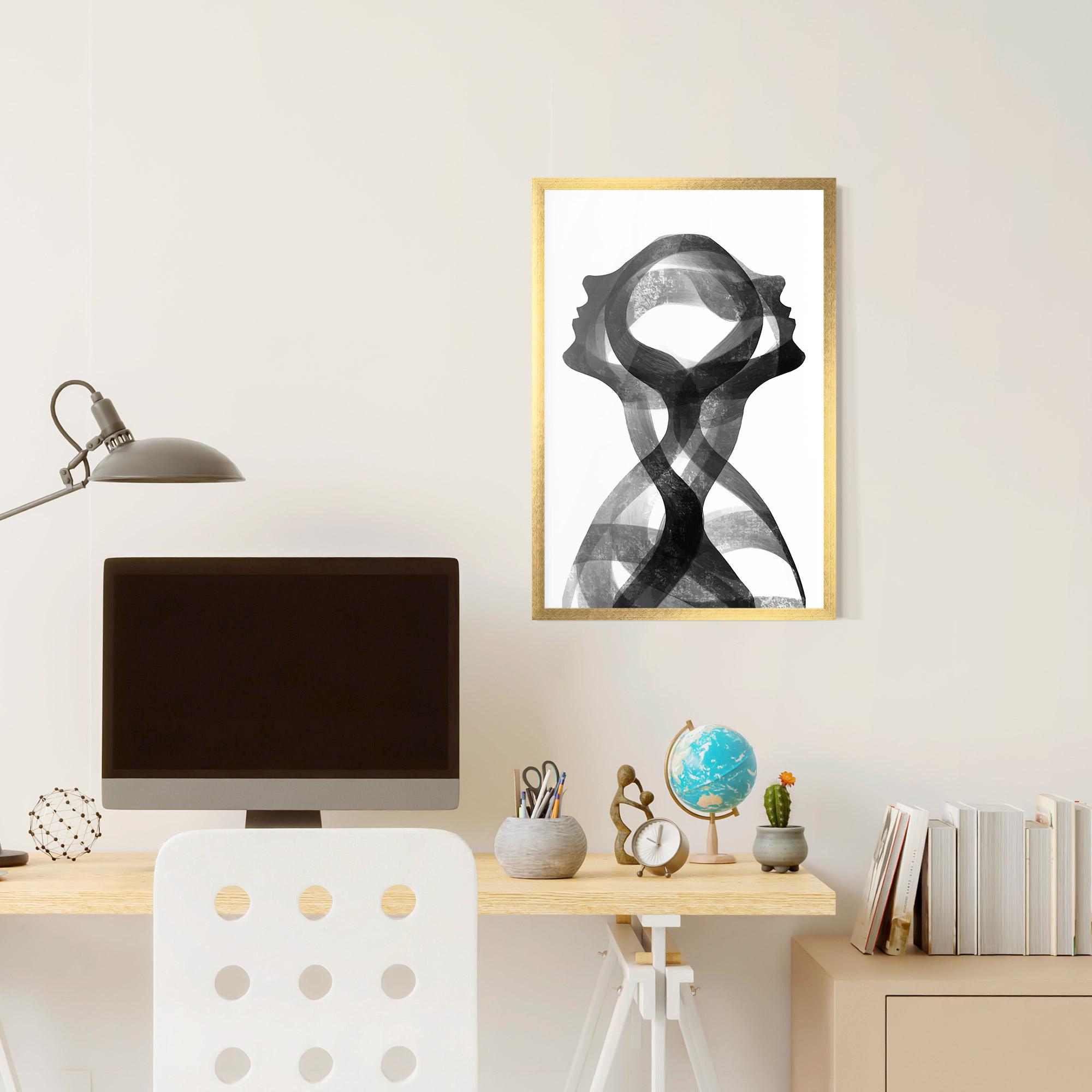 Gerahmte Poster Human Conection mockup 6