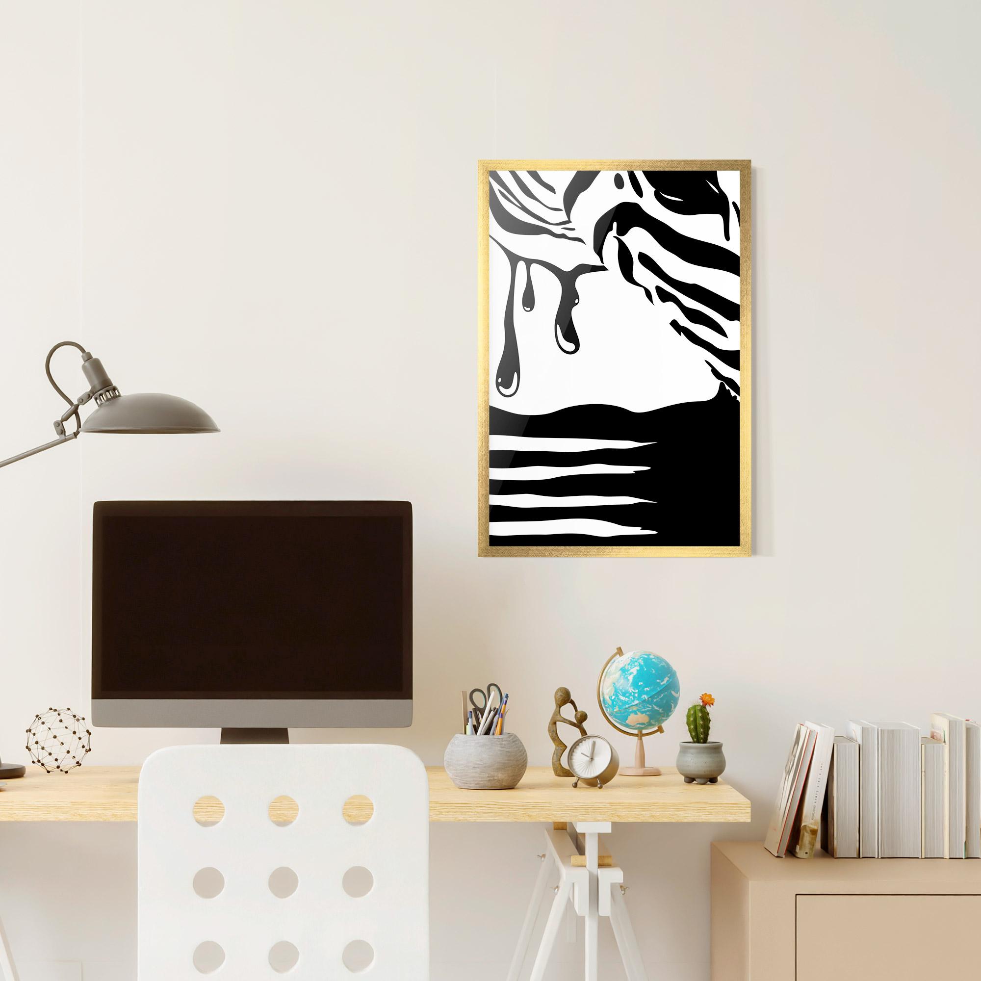 Gerahmte Poster Zebra Eye mockup 6