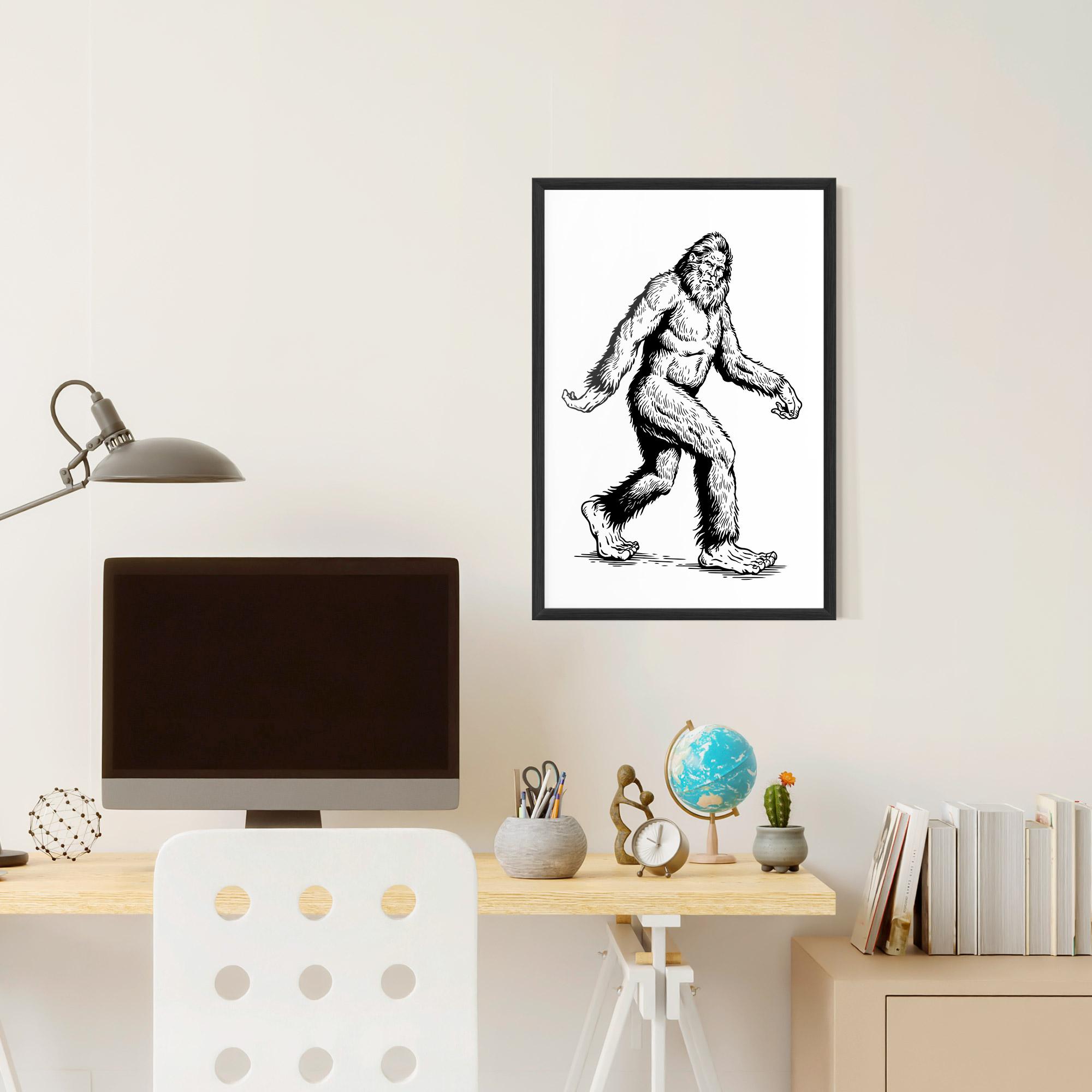 Gerahmte Poster Yeti mockup 6
