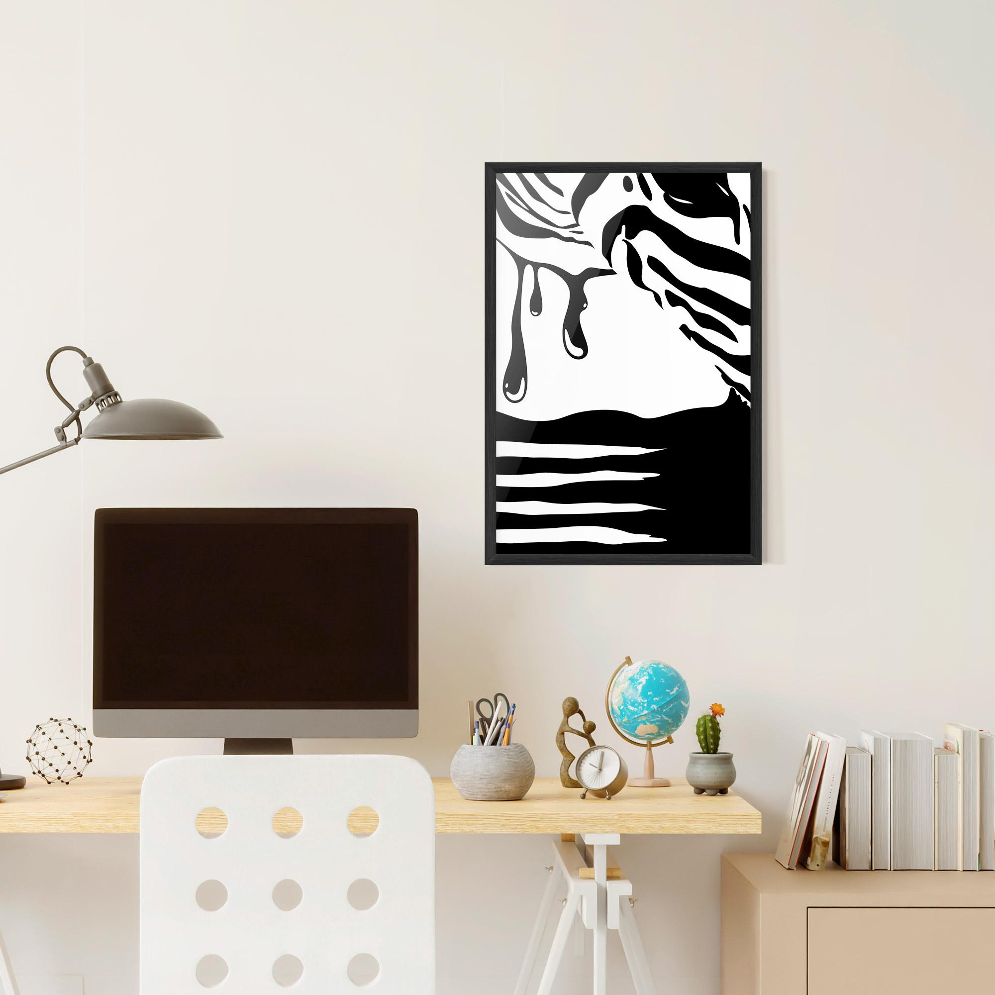 Gerahmte Poster Zebra Eye mockup 6
