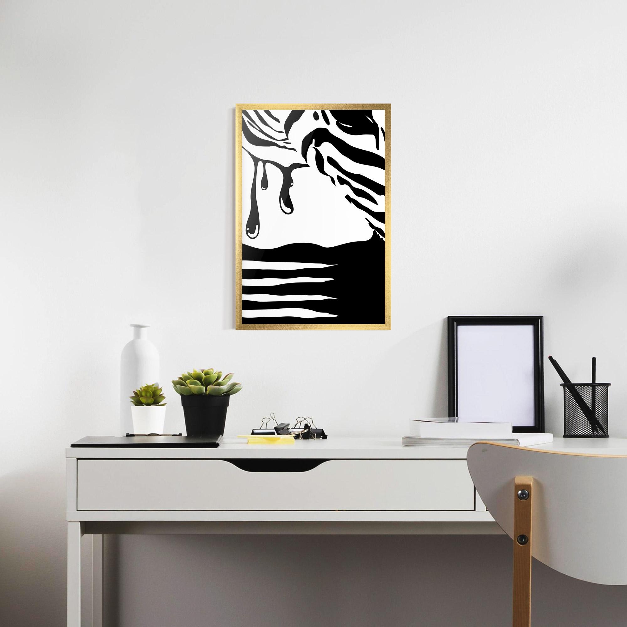 Gerahmte Poster Zebra Eye mockup 7