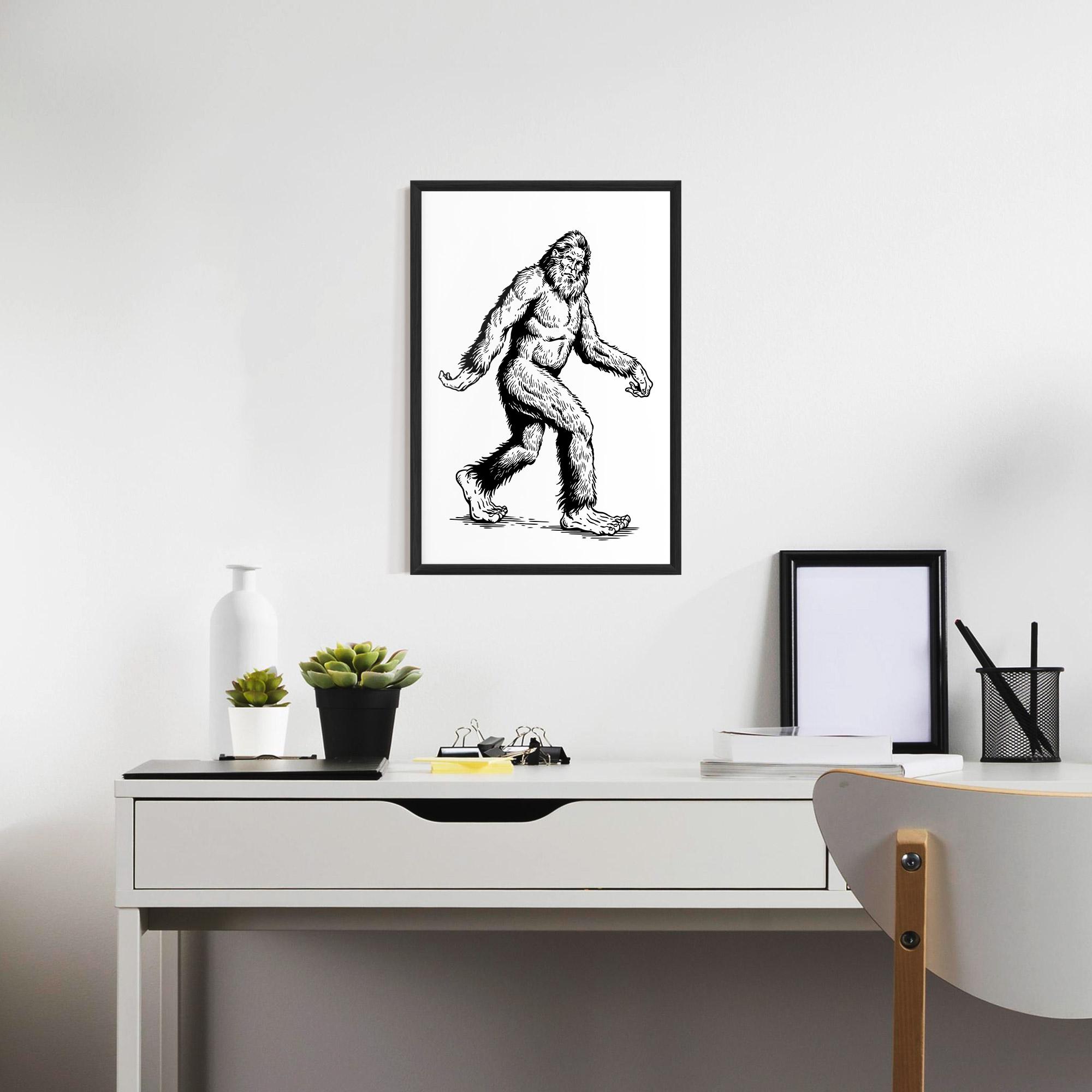 Gerahmte Poster Yeti mockup 7