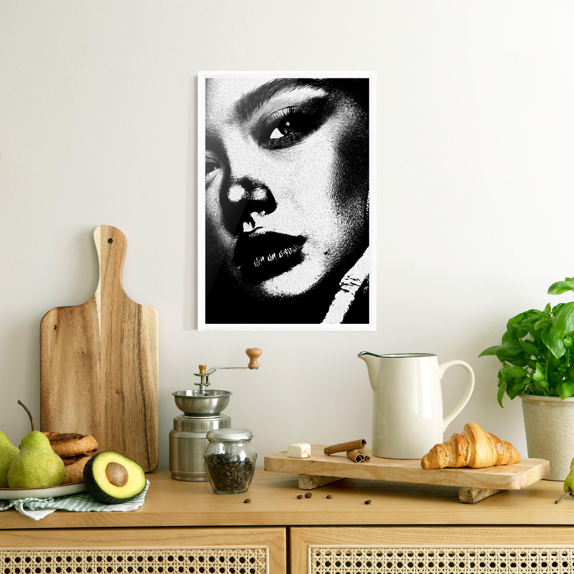 Gerahmte Poster White Light Face mockup 8