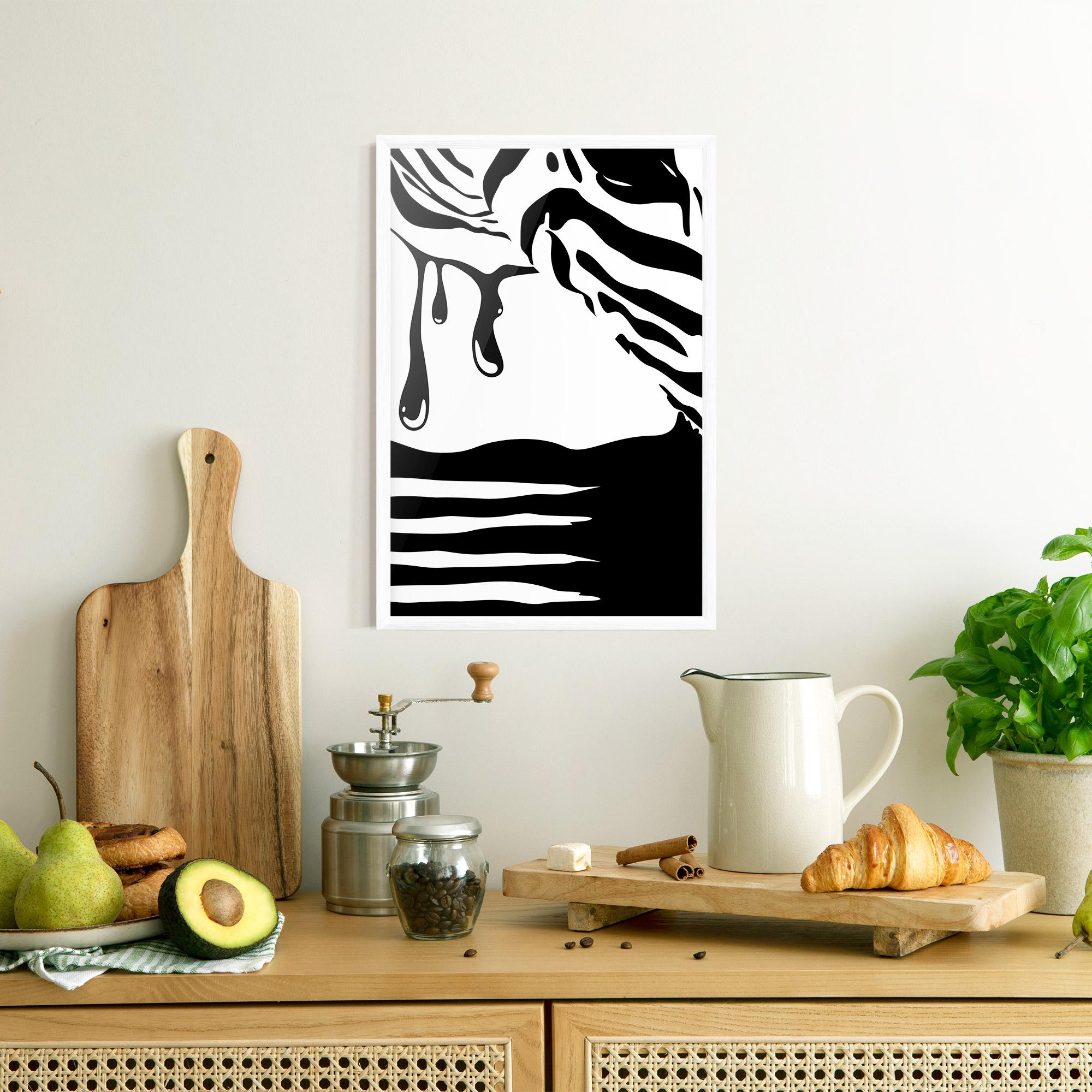 Gerahmte Poster Zebra Eye mockup 8