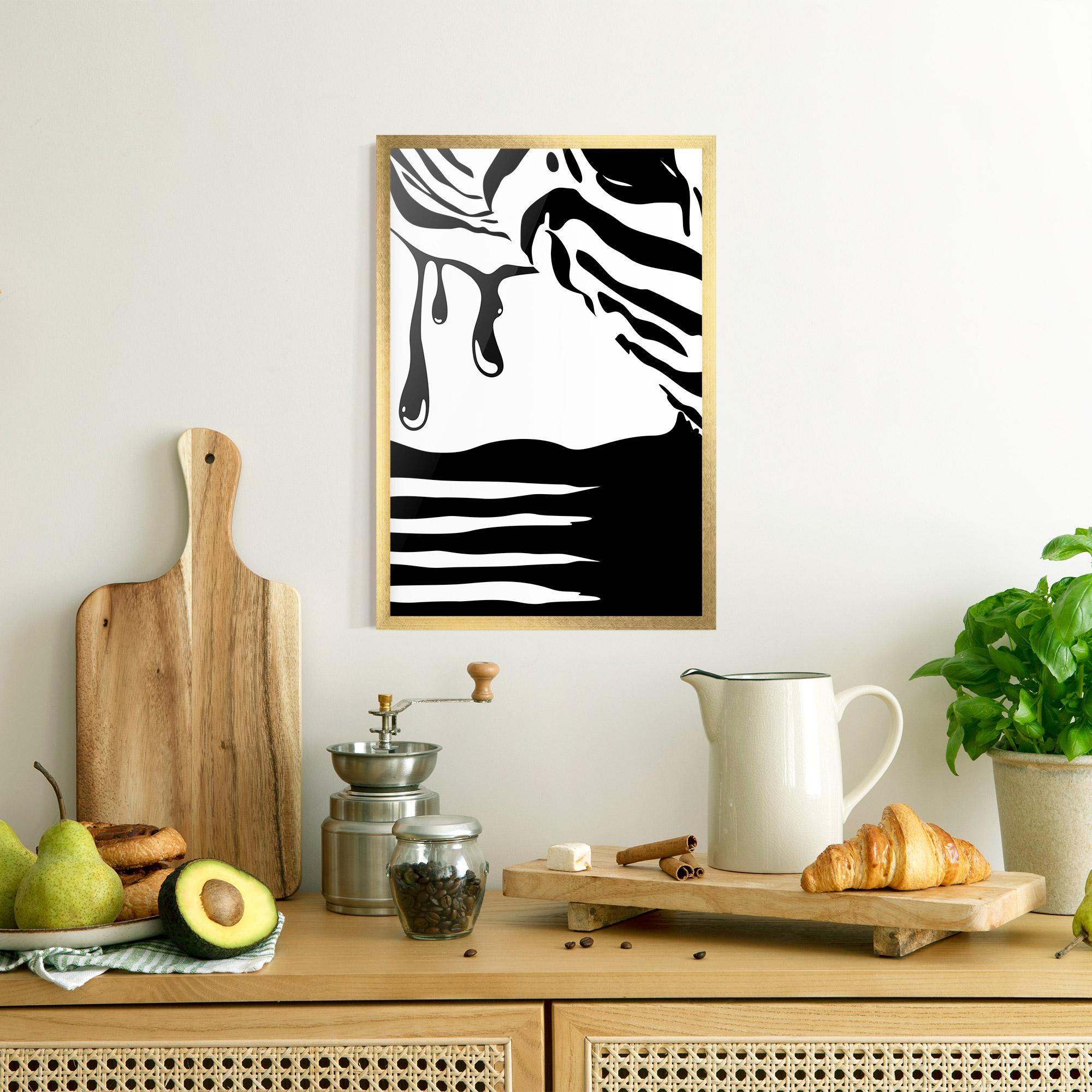 Gerahmte Poster Zebra Eye mockup 8
