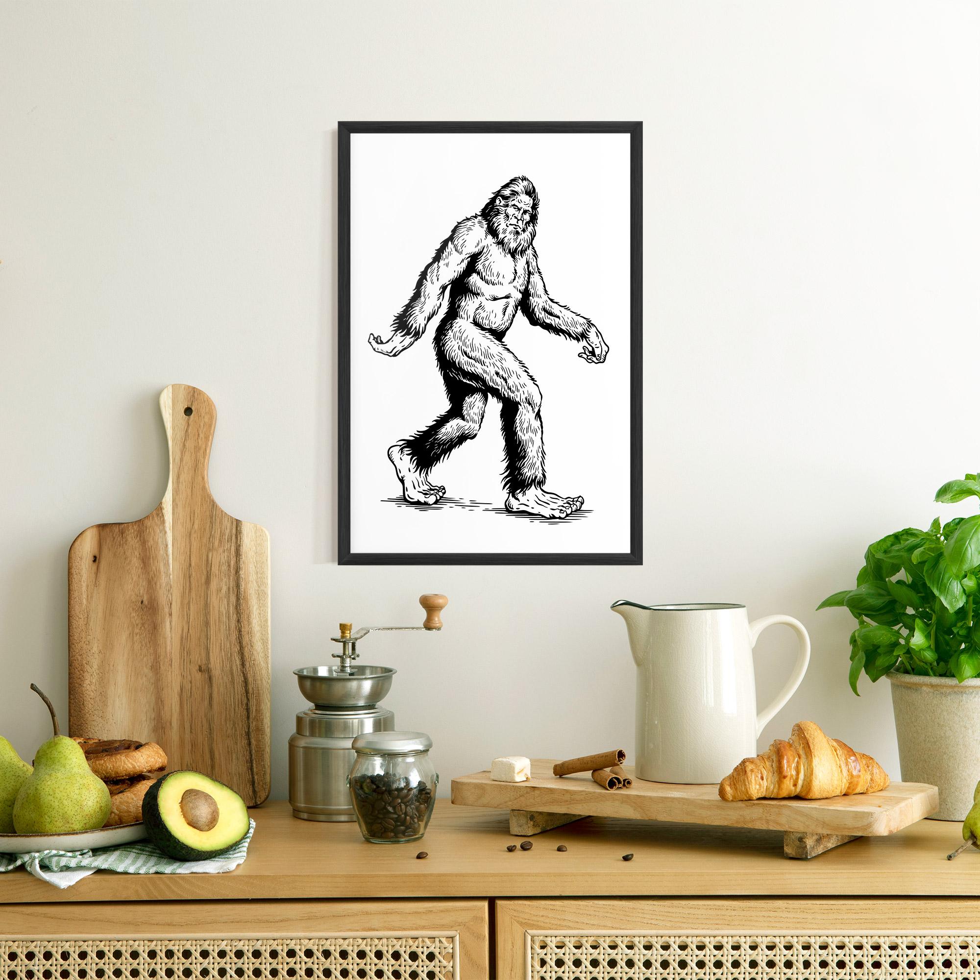 Gerahmte Poster Yeti mockup 8