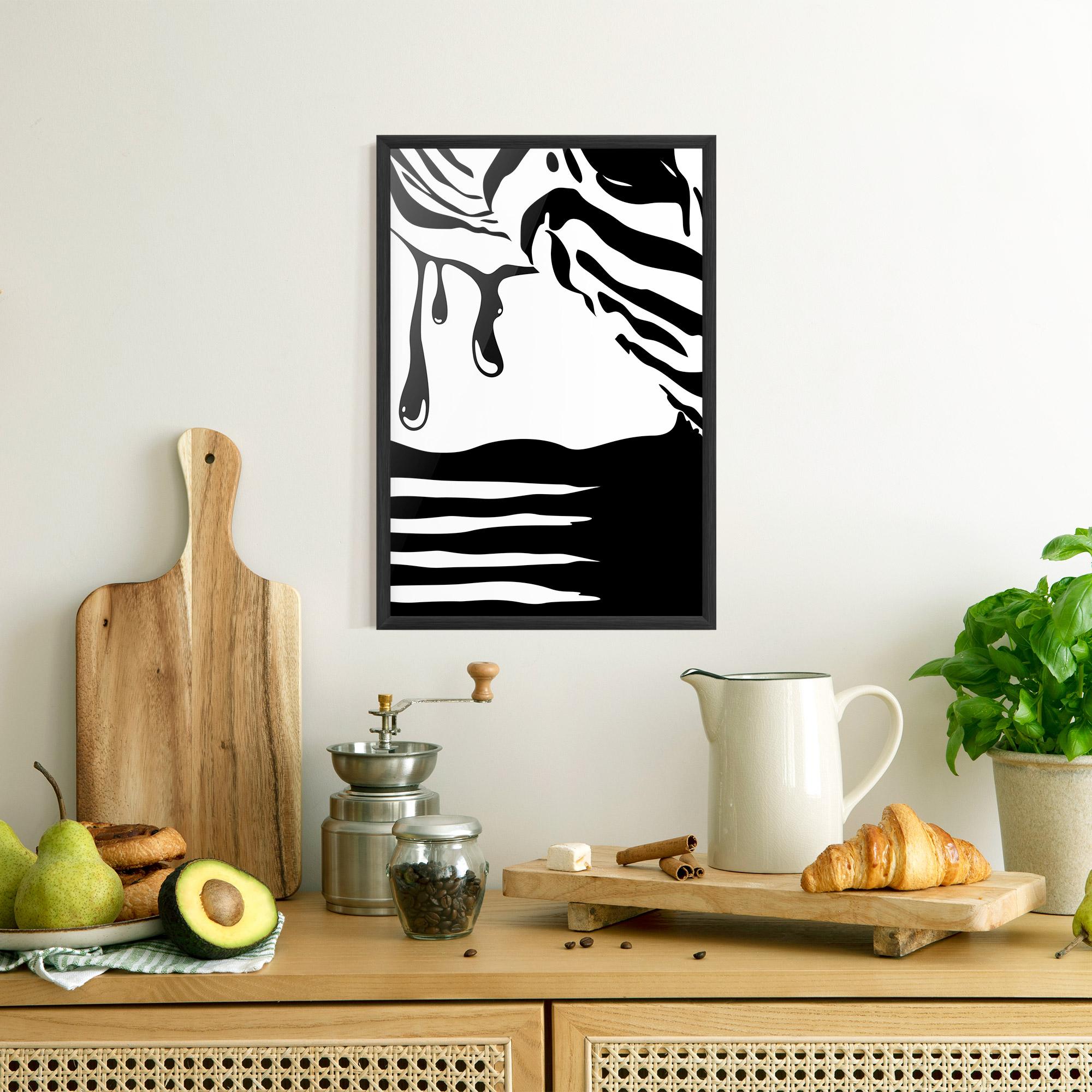 Gerahmte Poster Zebra Eye mockup 8