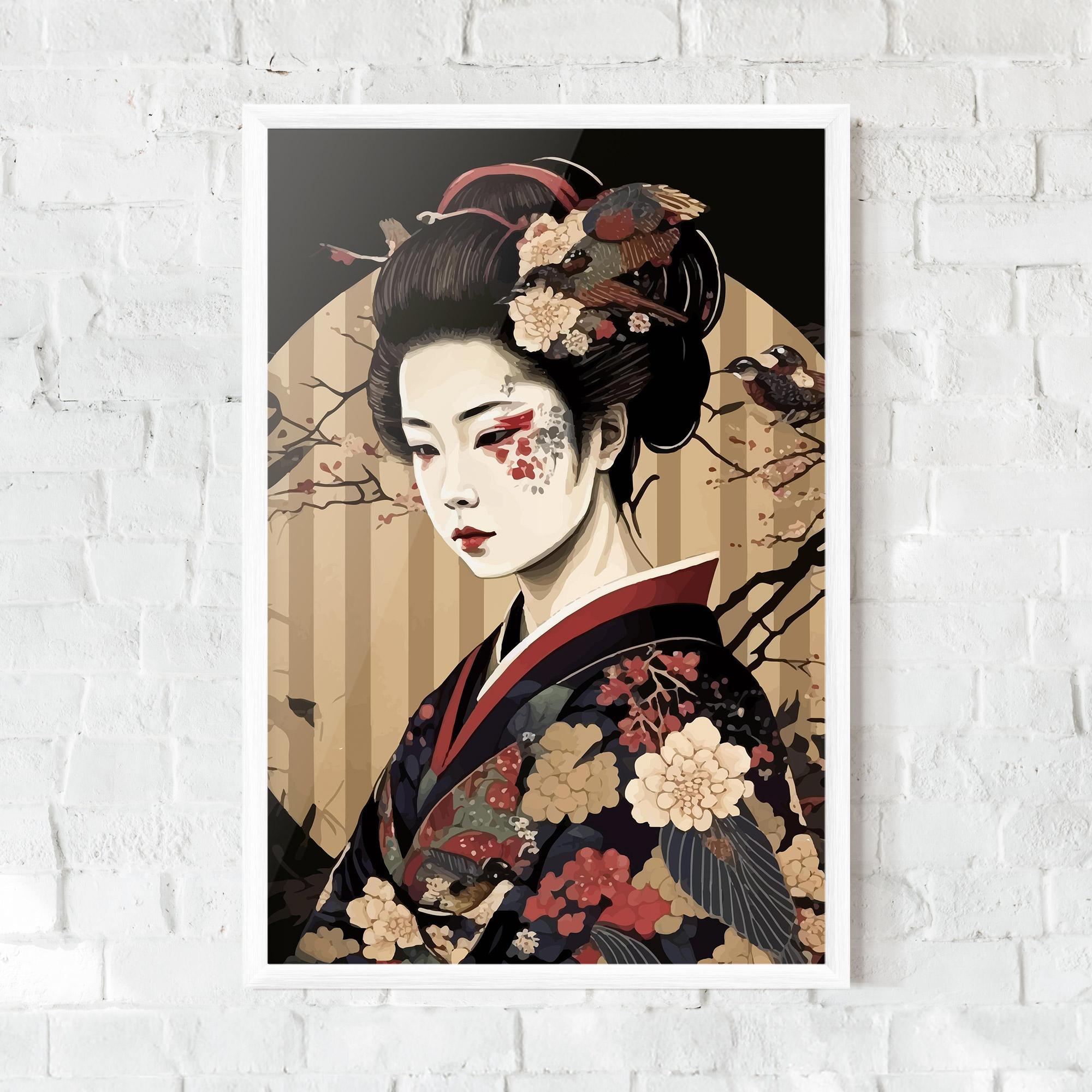 Gerahmte Poster Asiatic Lady mockup 0
