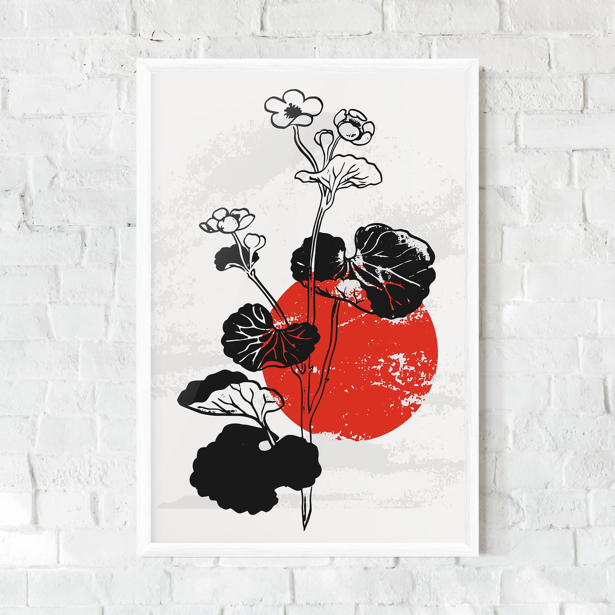Gerahmte Poster Japan Plant Art mockup 0