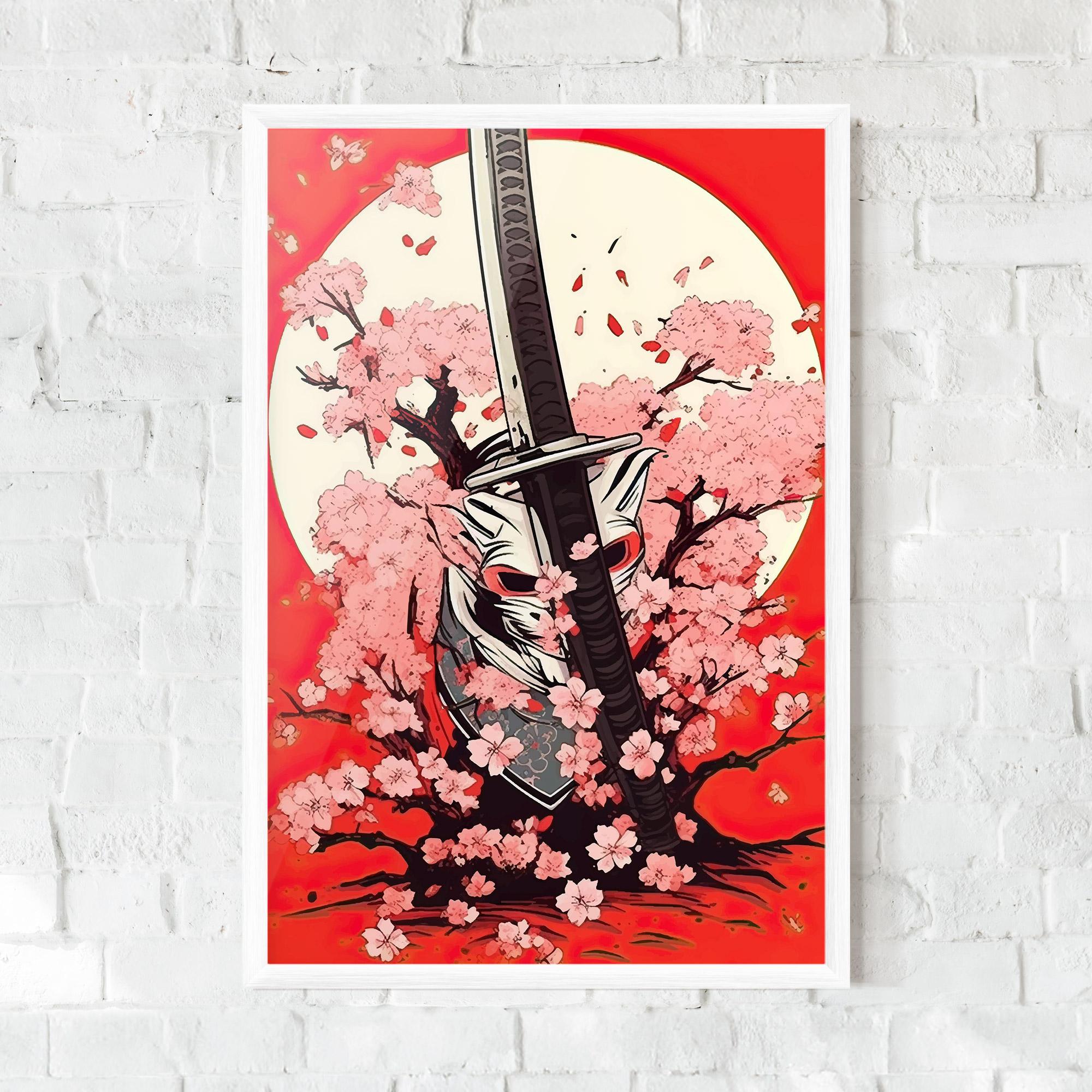 Gerahmte Poster Katana Art mockup 0