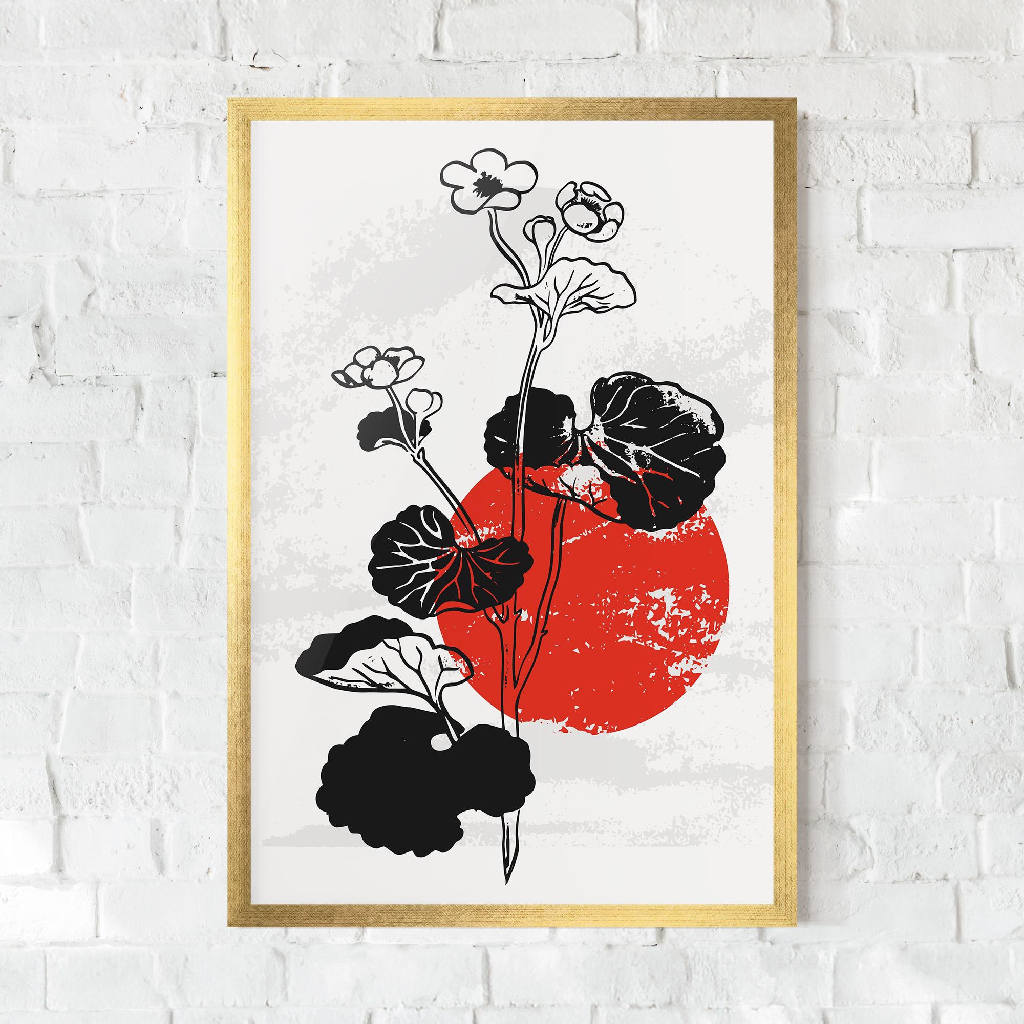 Gerahmte Poster Japan Plant Art mockup 0