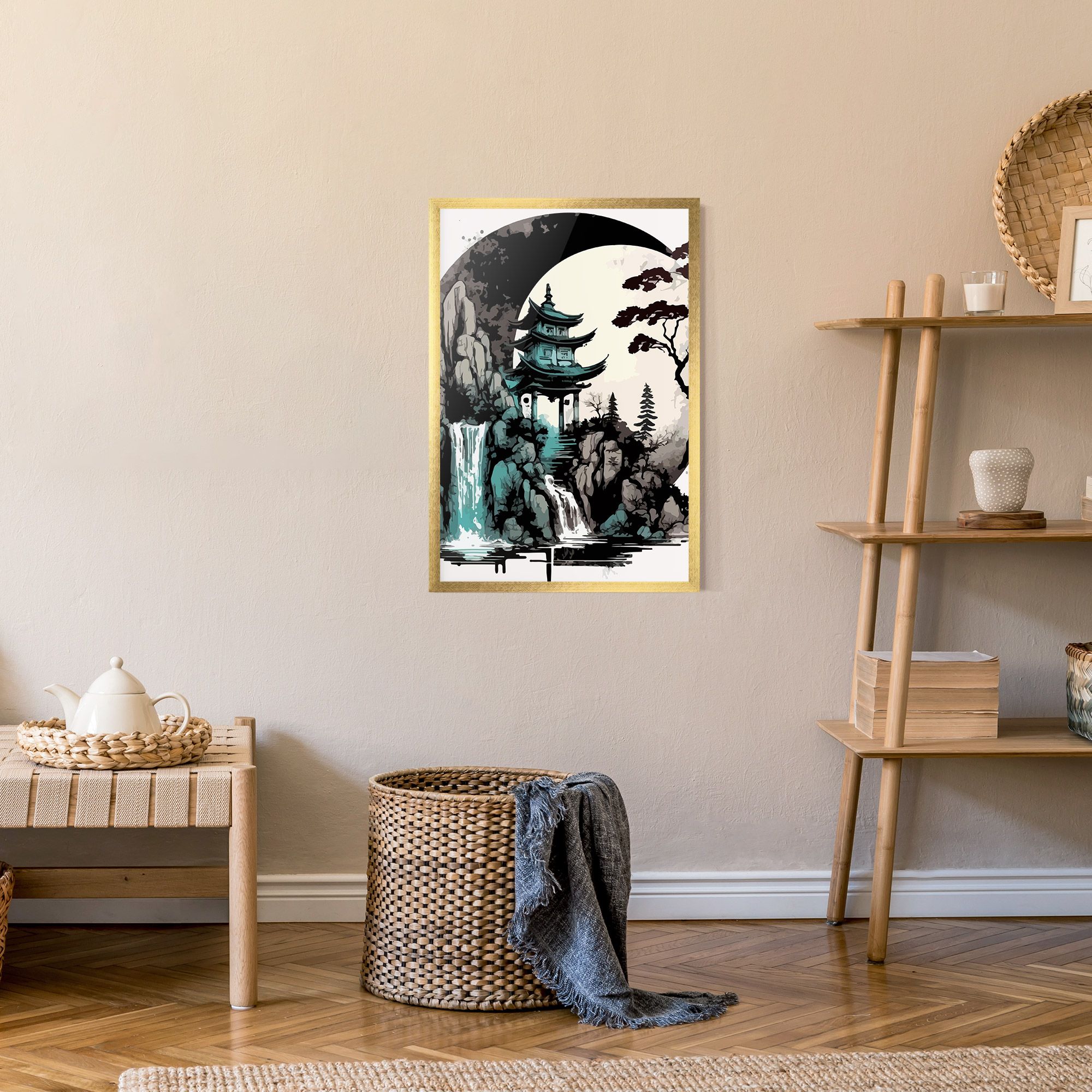 Blue Temple Art mockup 9