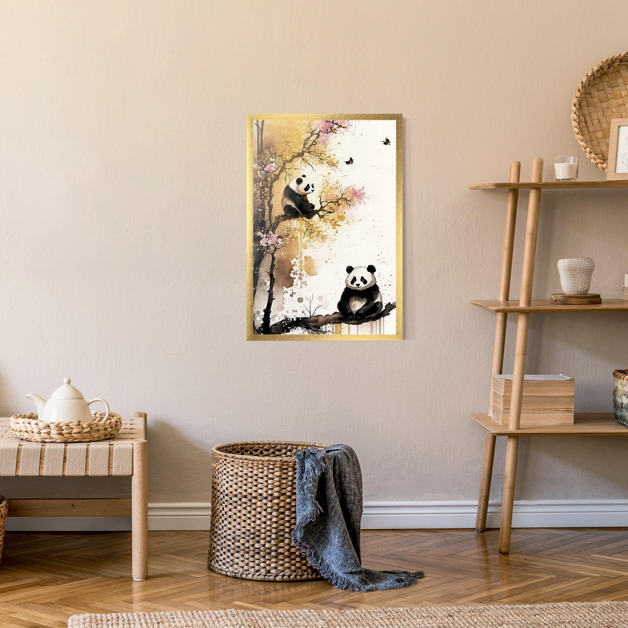 Gerahmte Poster Panda Asiatic View mockup 9