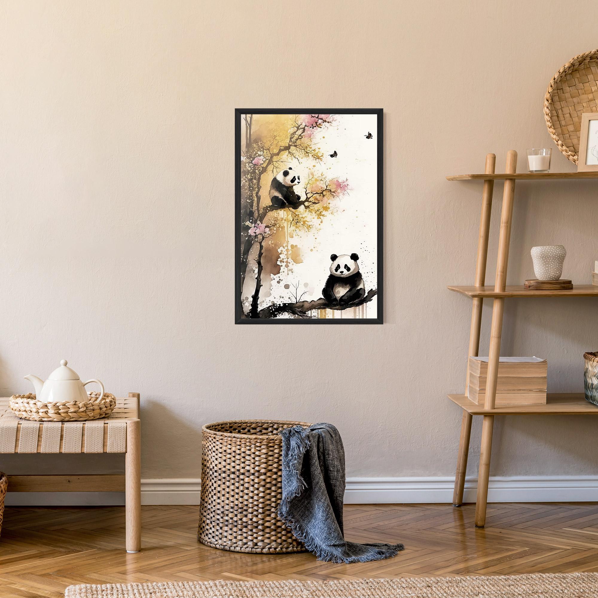 Gerahmte Poster Panda Asiatic View mockup 9