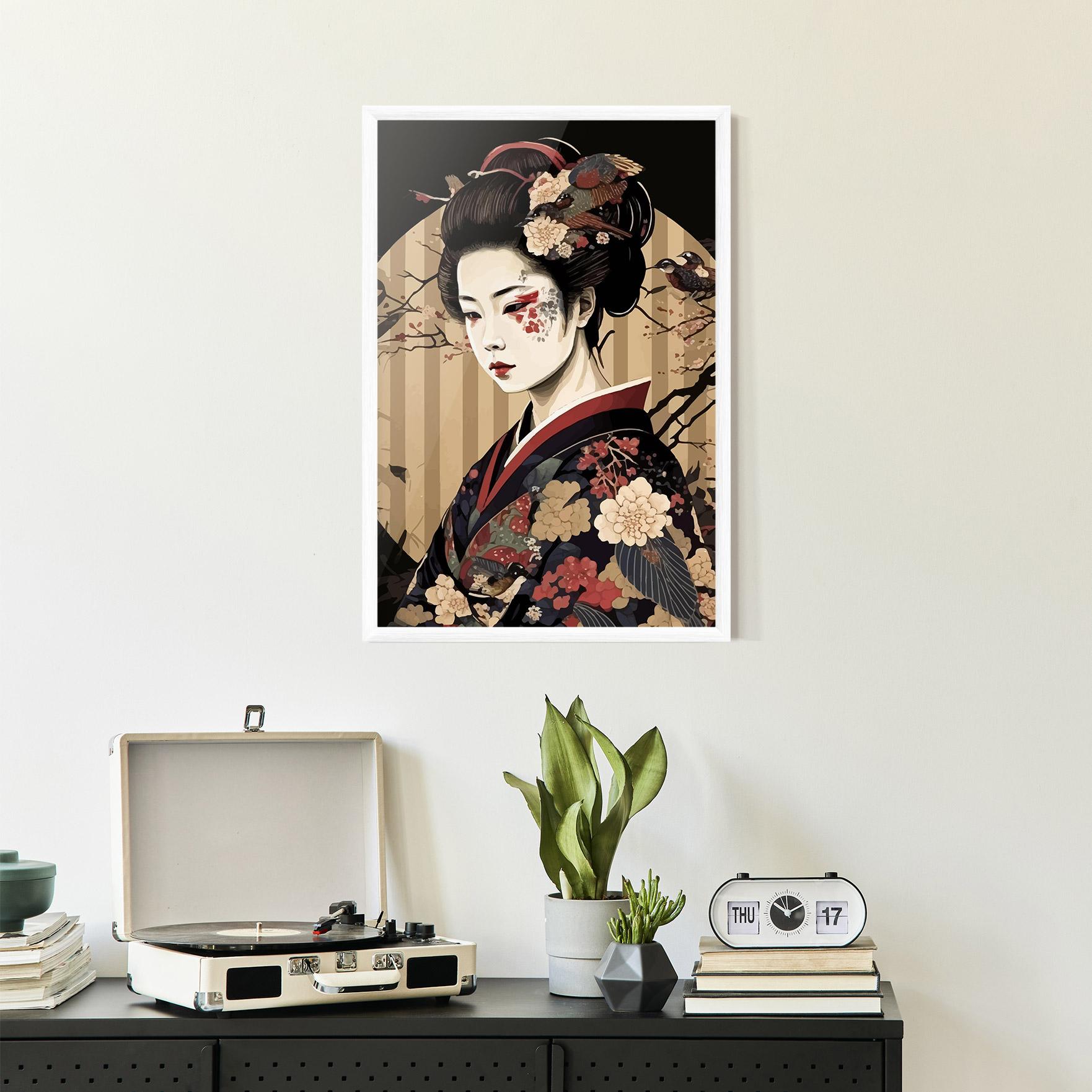 Gerahmte Poster Asiatic Lady mockup 2