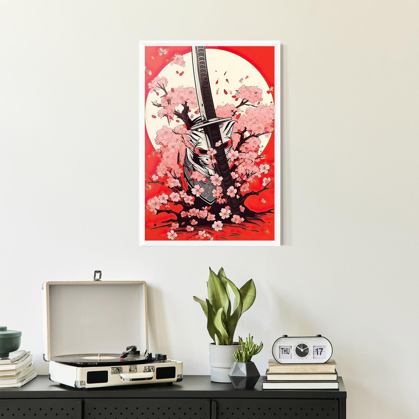 Gerahmte Poster Katana Art mockup 2