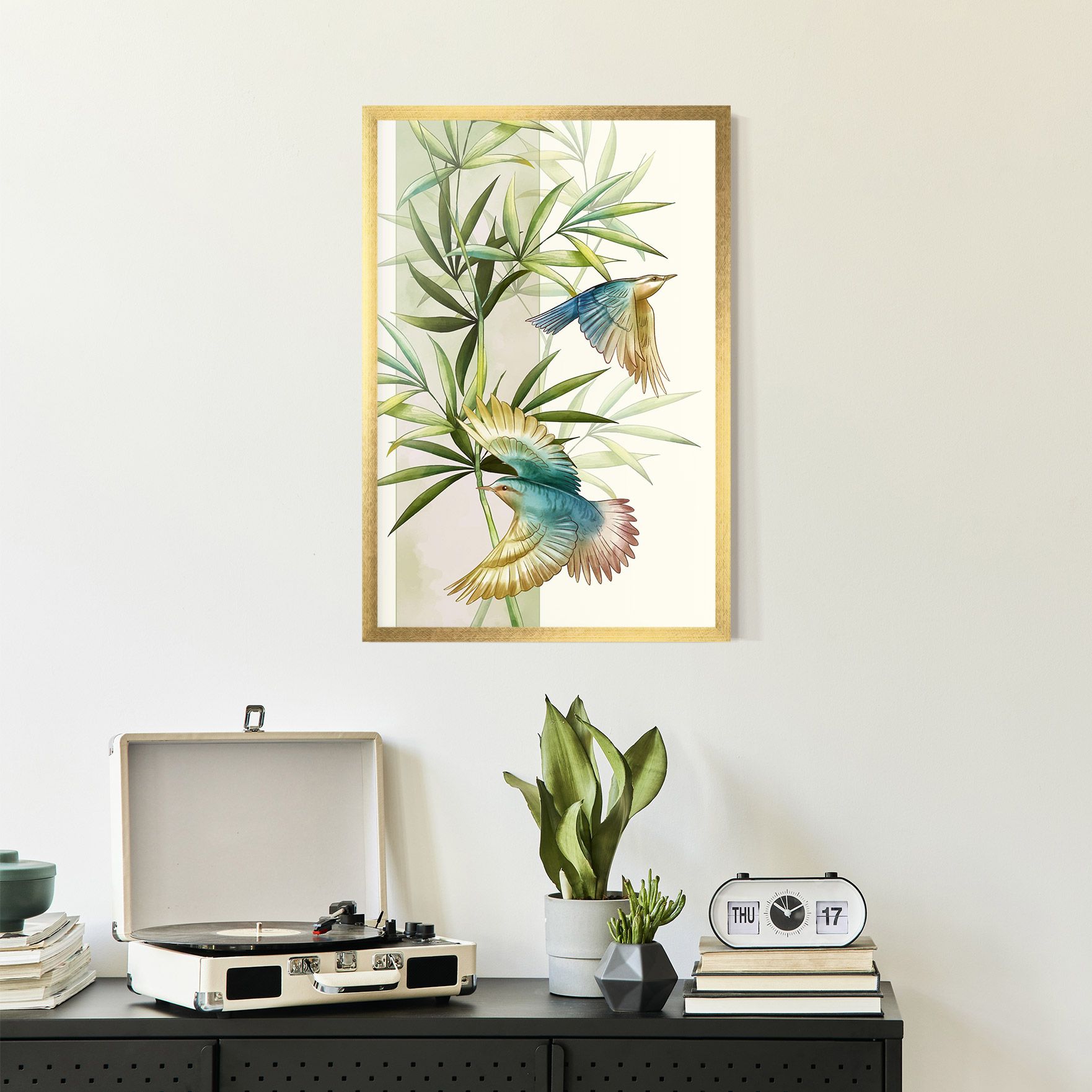 Asiatic Blue Birds mockup 2