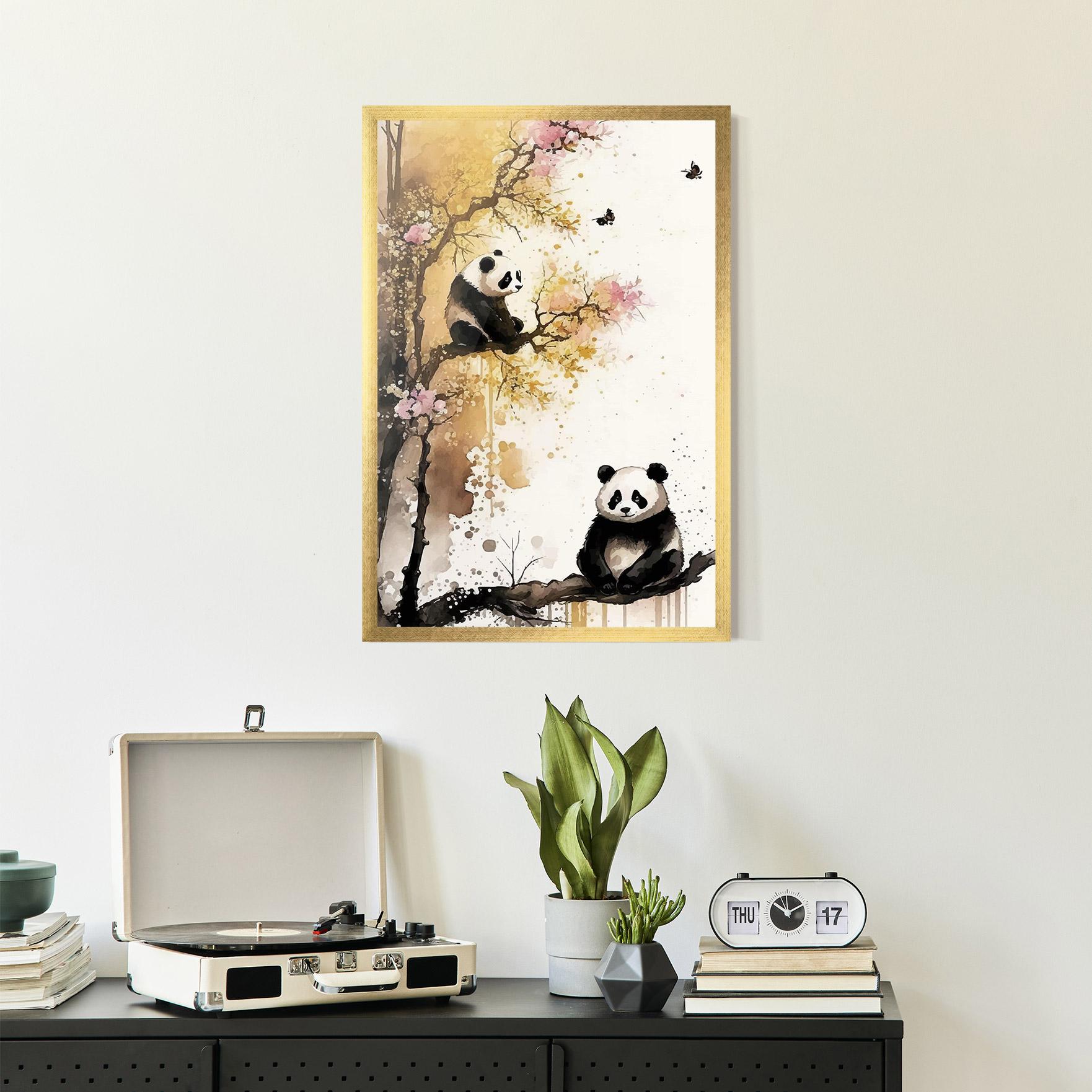 Gerahmte Poster Panda Asiatic View mockup 2