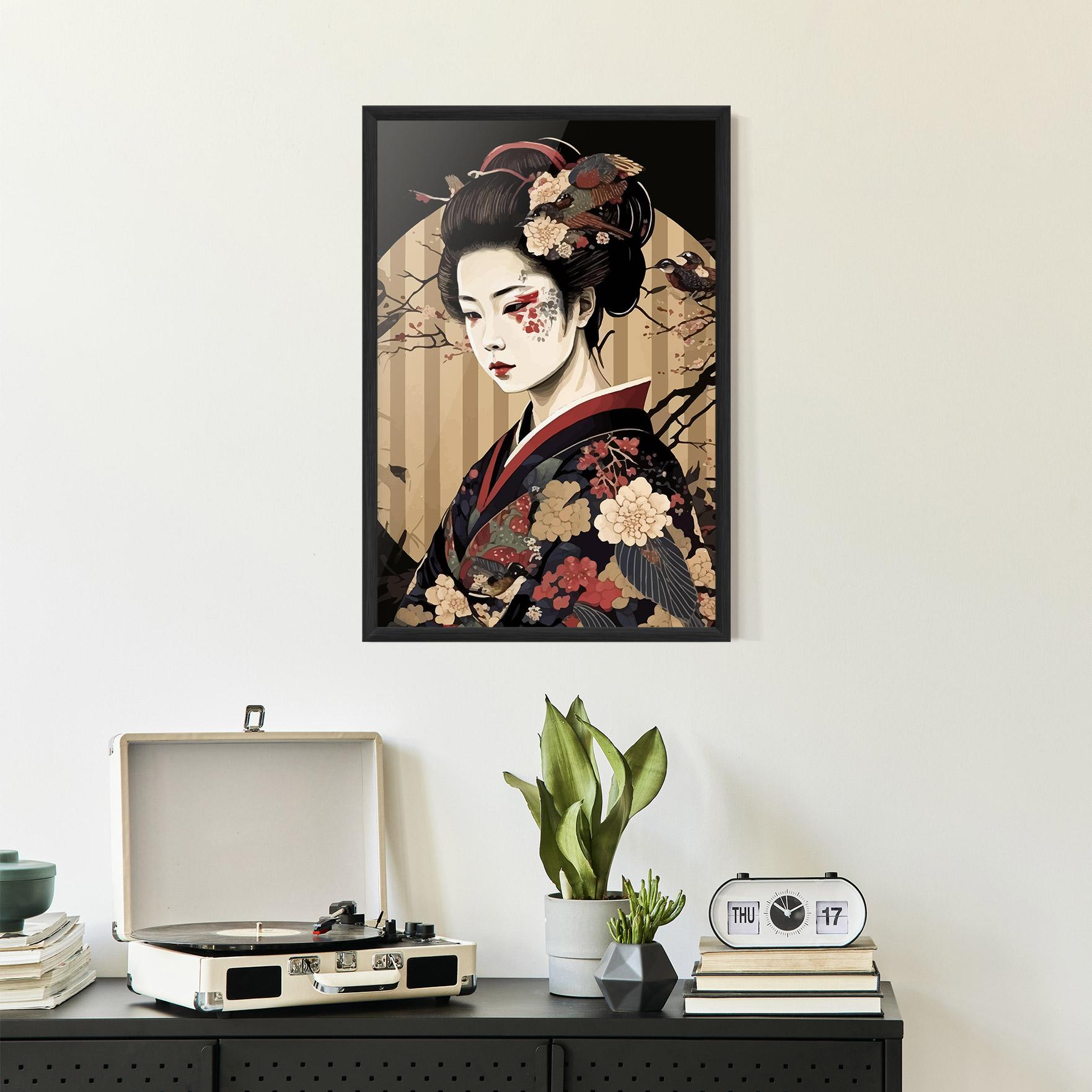 Gerahmte Poster Asiatic Lady mockup 2