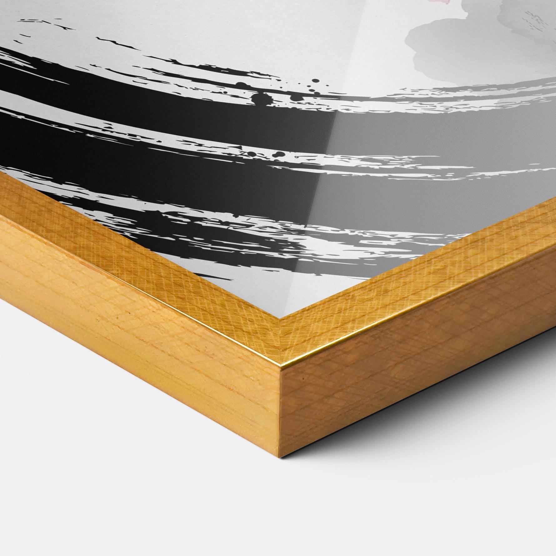 Gerahmte Poster Pink Flower Smoke mockup 3