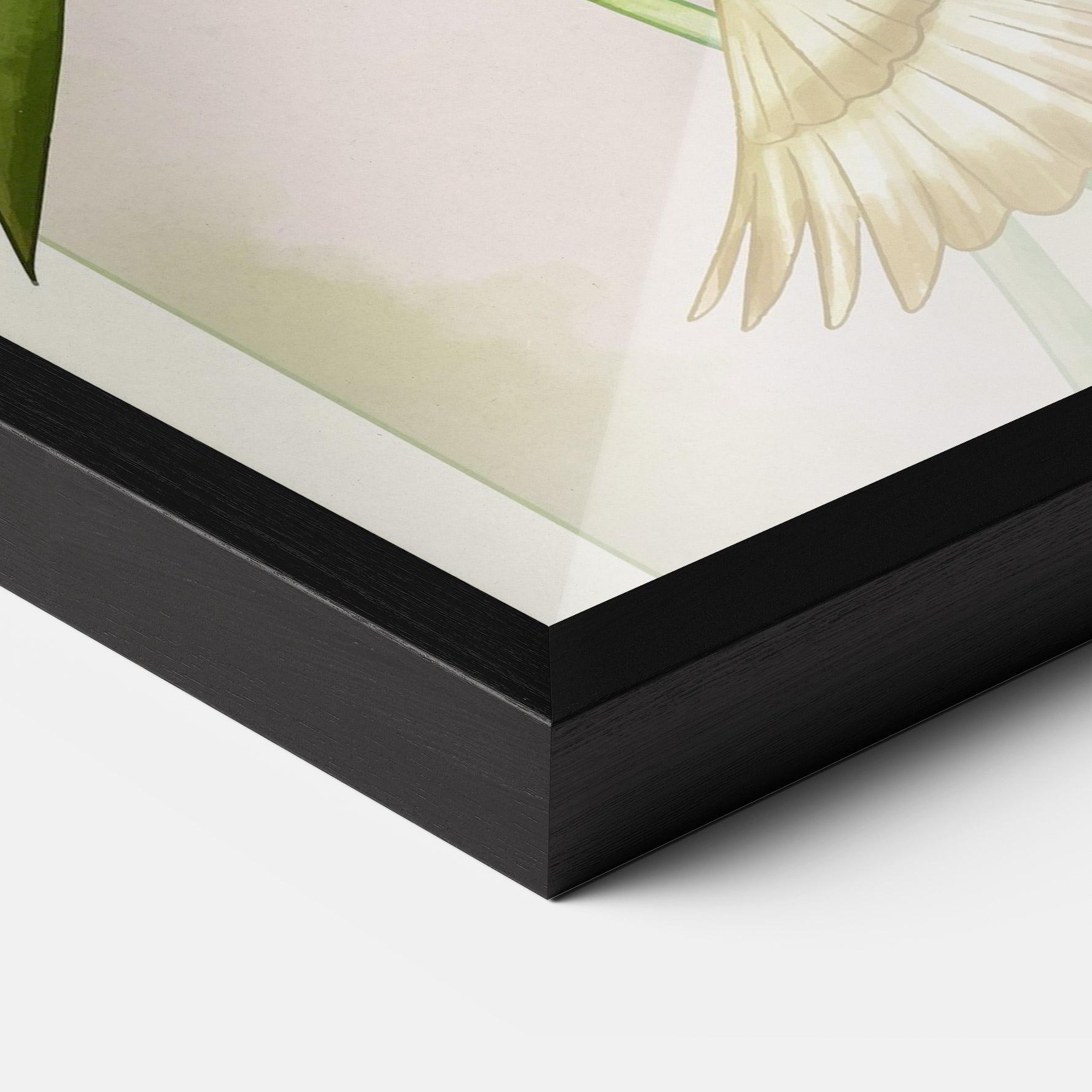 Gerahmte Poster Asiatic Blue Birds mockup 3