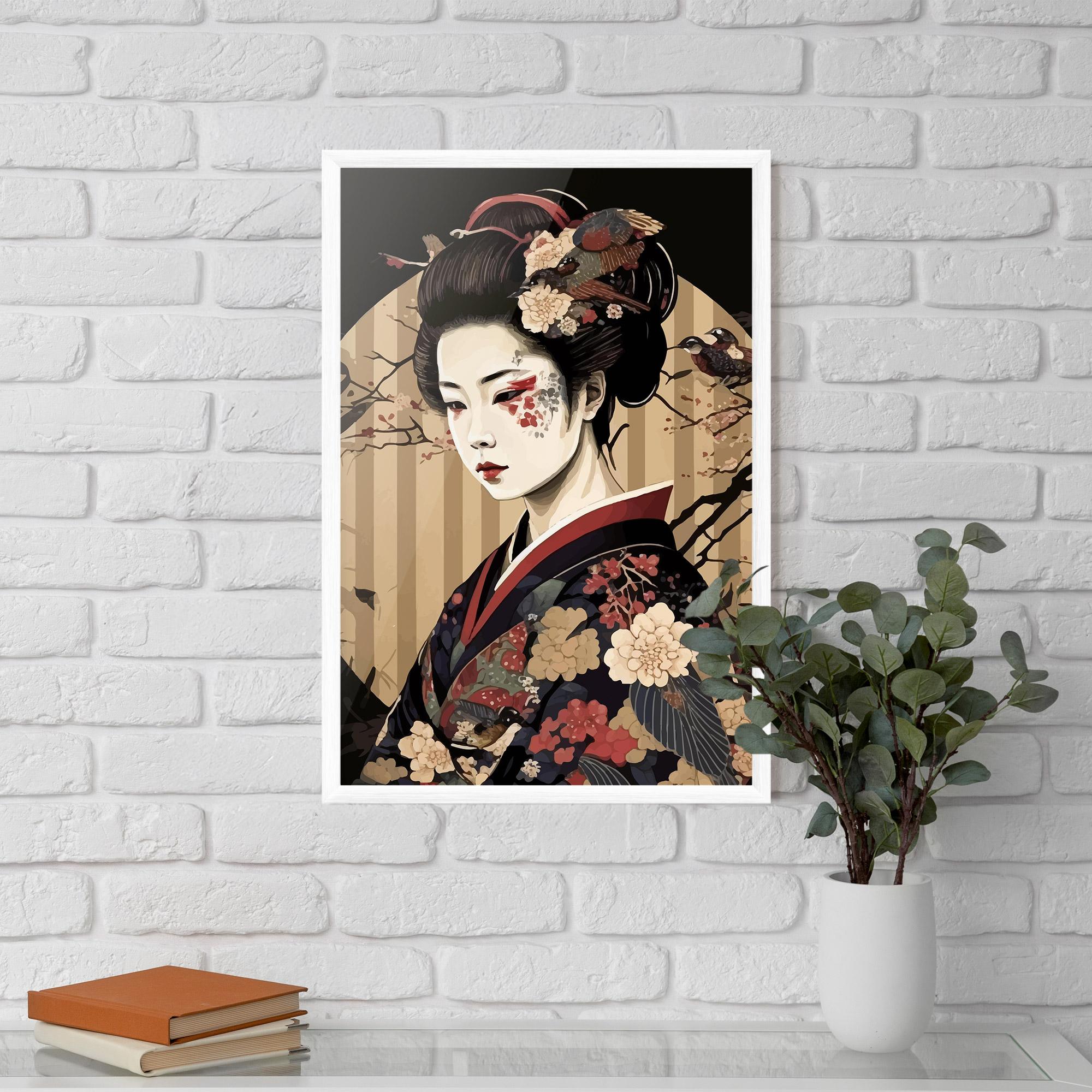 Gerahmte Poster Asiatic Lady mockup 5