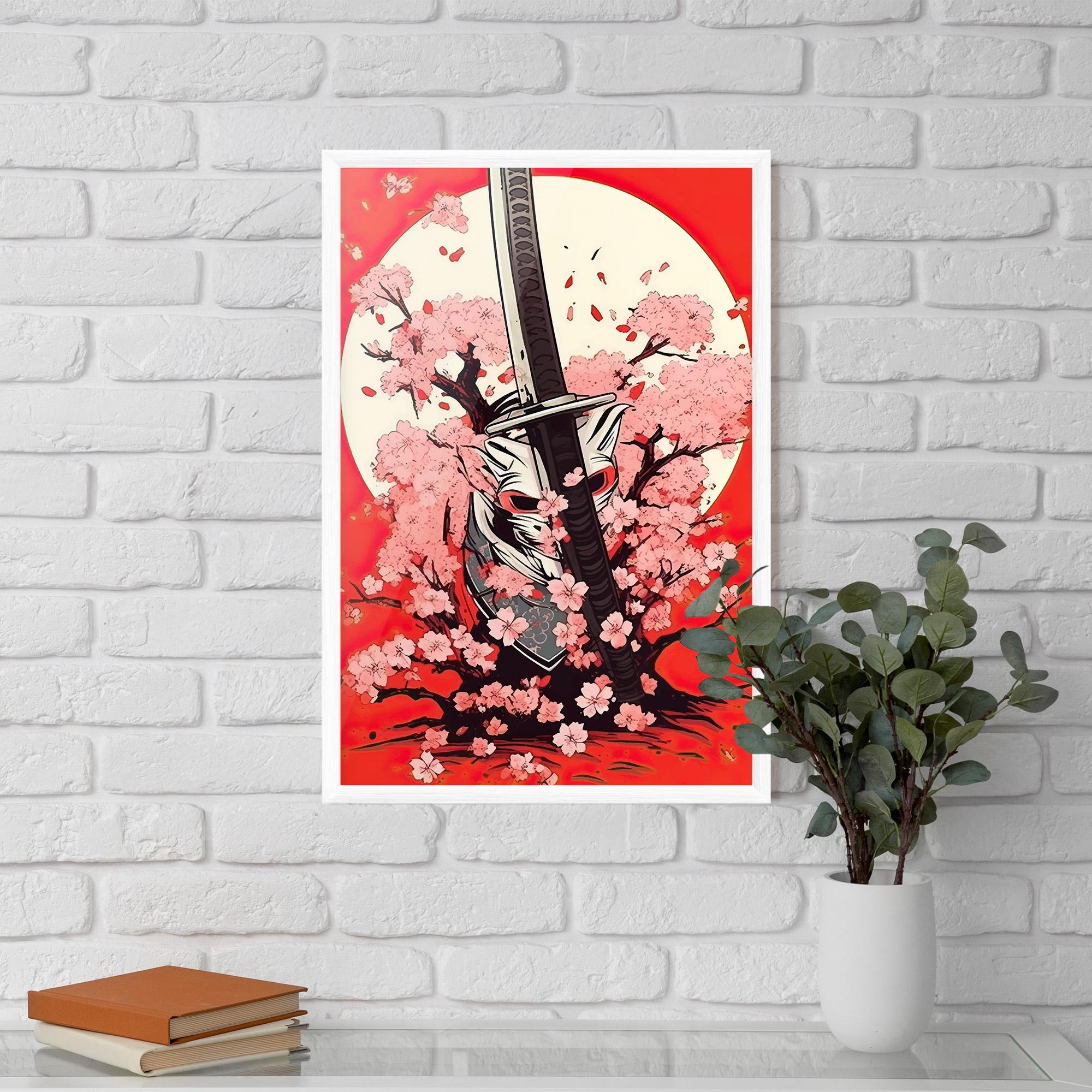 Gerahmte Poster Katana Art mockup 5