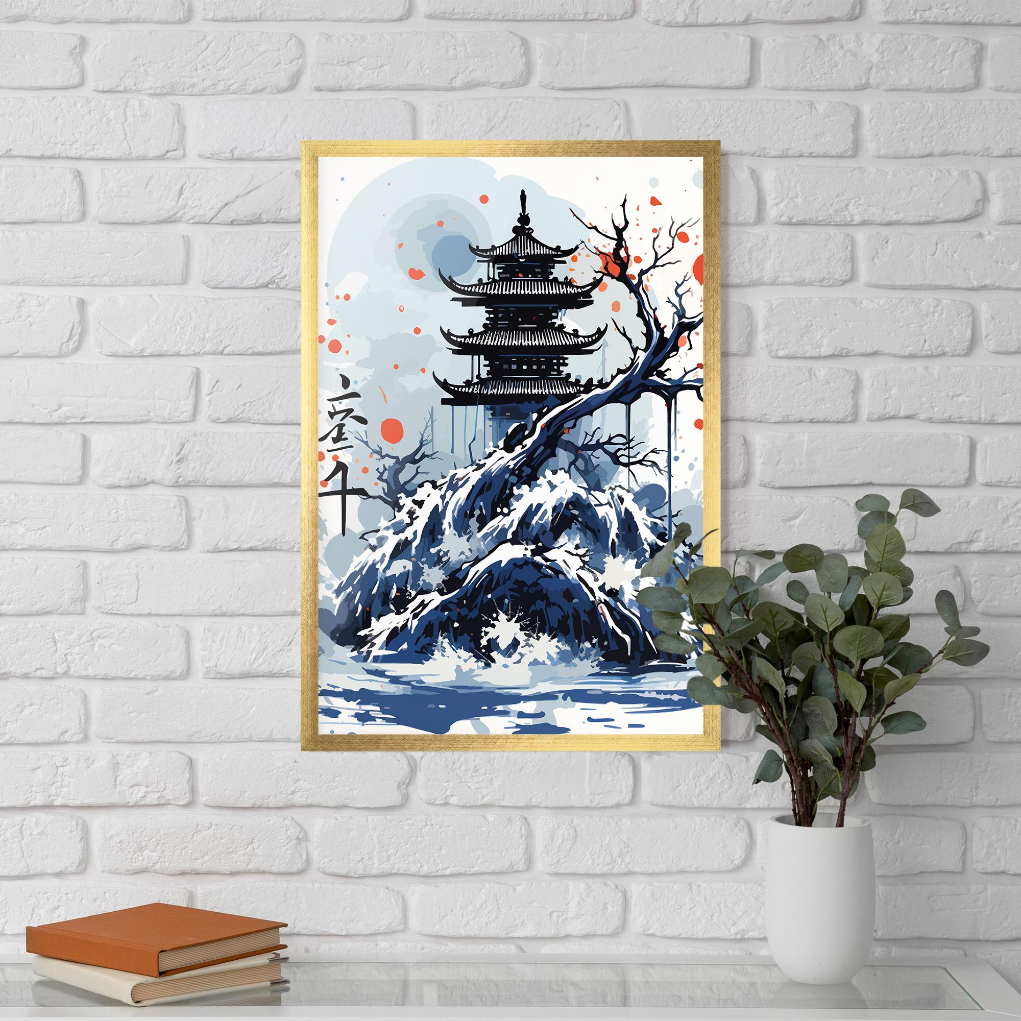 Gerahmte Poster Asiatic Winter Art mockup 5