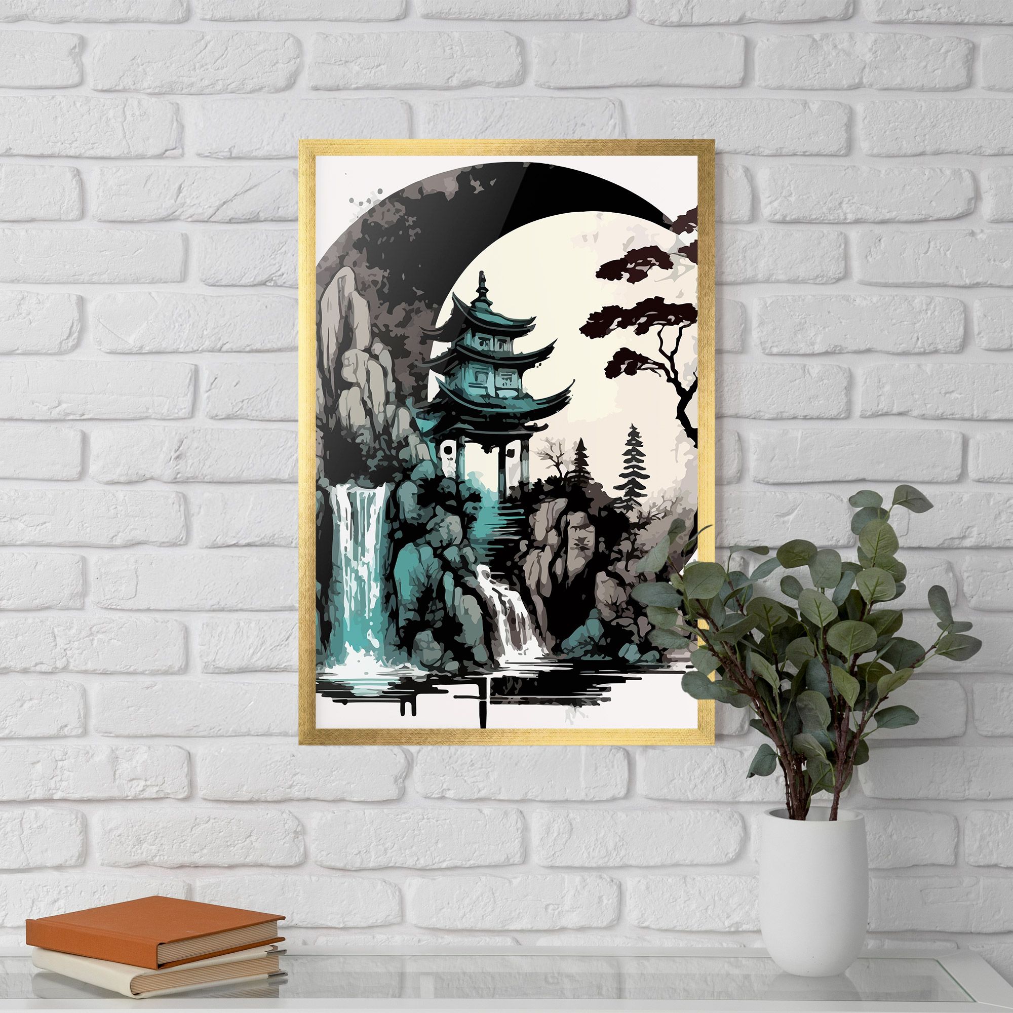 Blue Temple Art mockup 5