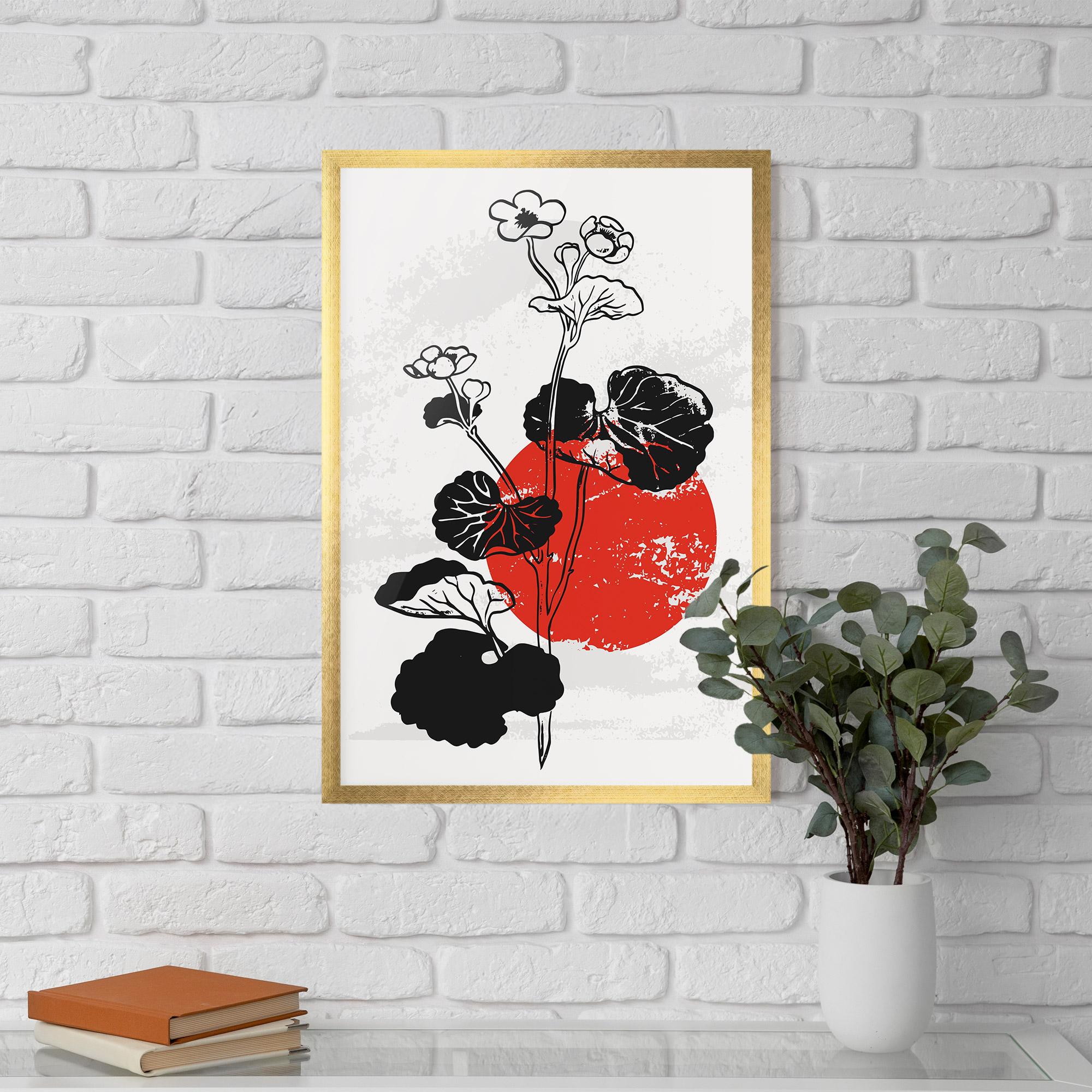 Gerahmte Poster Japan Plant Art mockup 5
