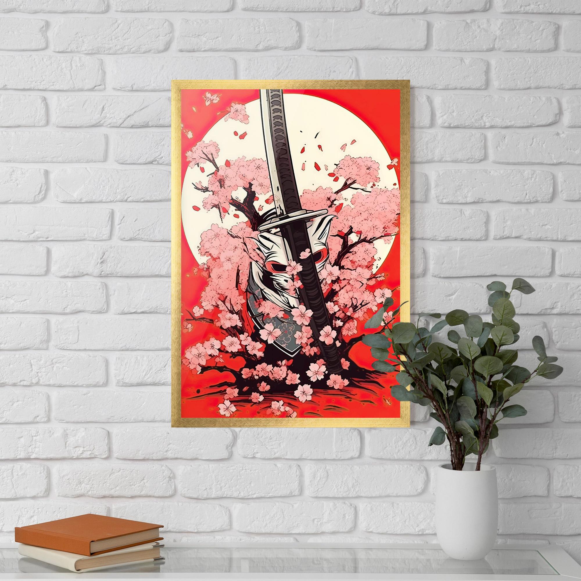 Gerahmte Poster Katana Art mockup 5