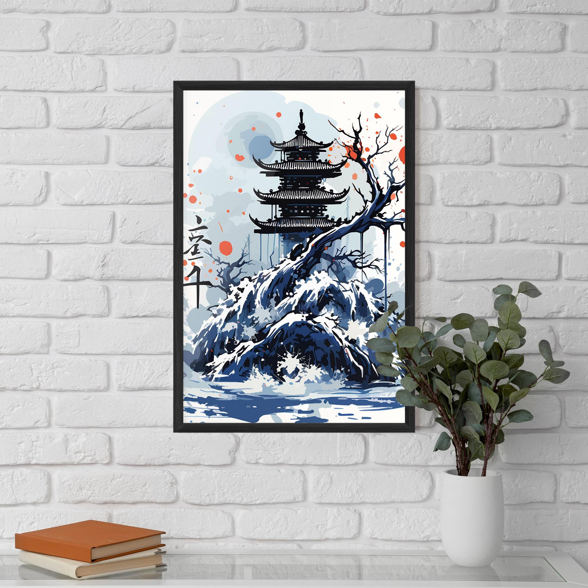 Gerahmte Poster Asiatic Winter Art mockup 5