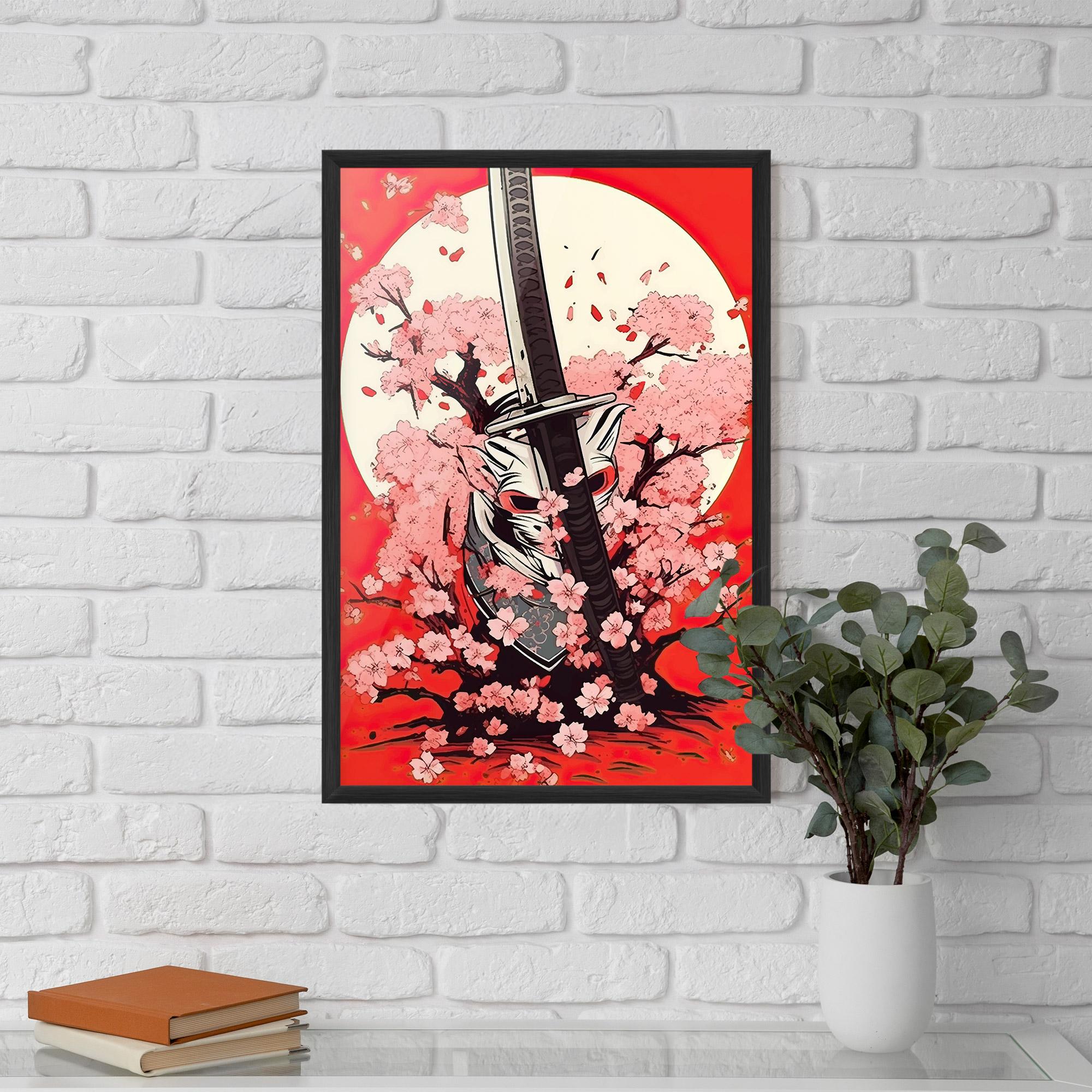 Gerahmte Poster Katana Art mockup 5