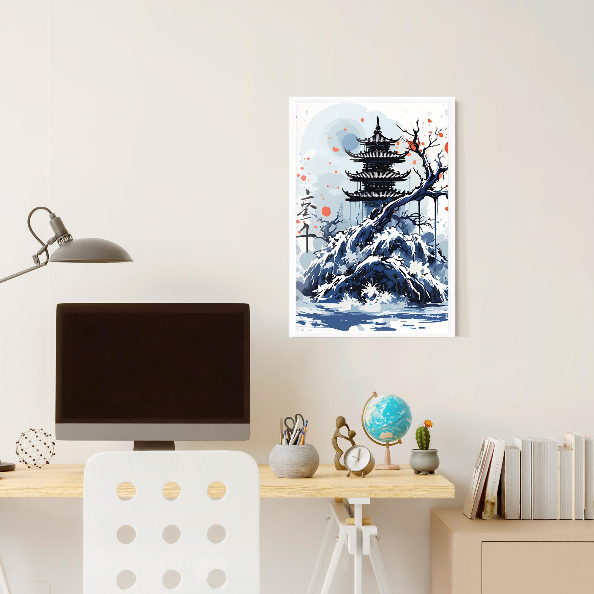 Gerahmte Poster Asiatic Winter Art mockup 6