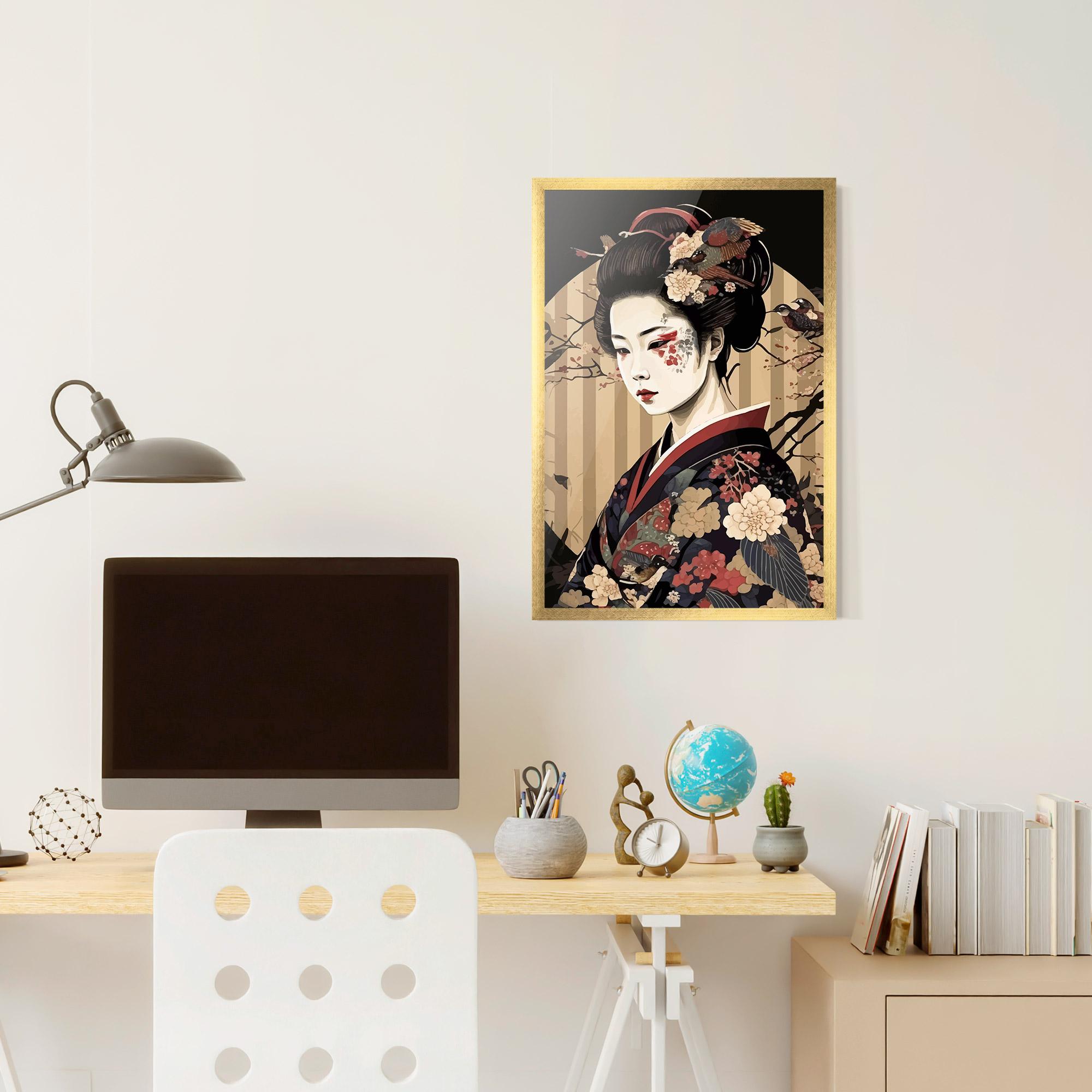 Gerahmte Poster Asiatic Lady mockup 6