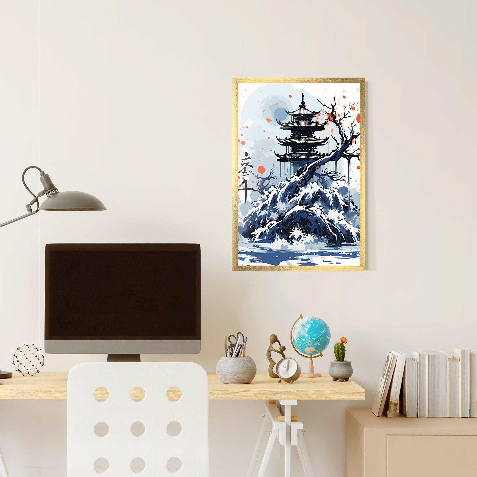 Gerahmte Poster Asiatic Winter Art mockup 6
