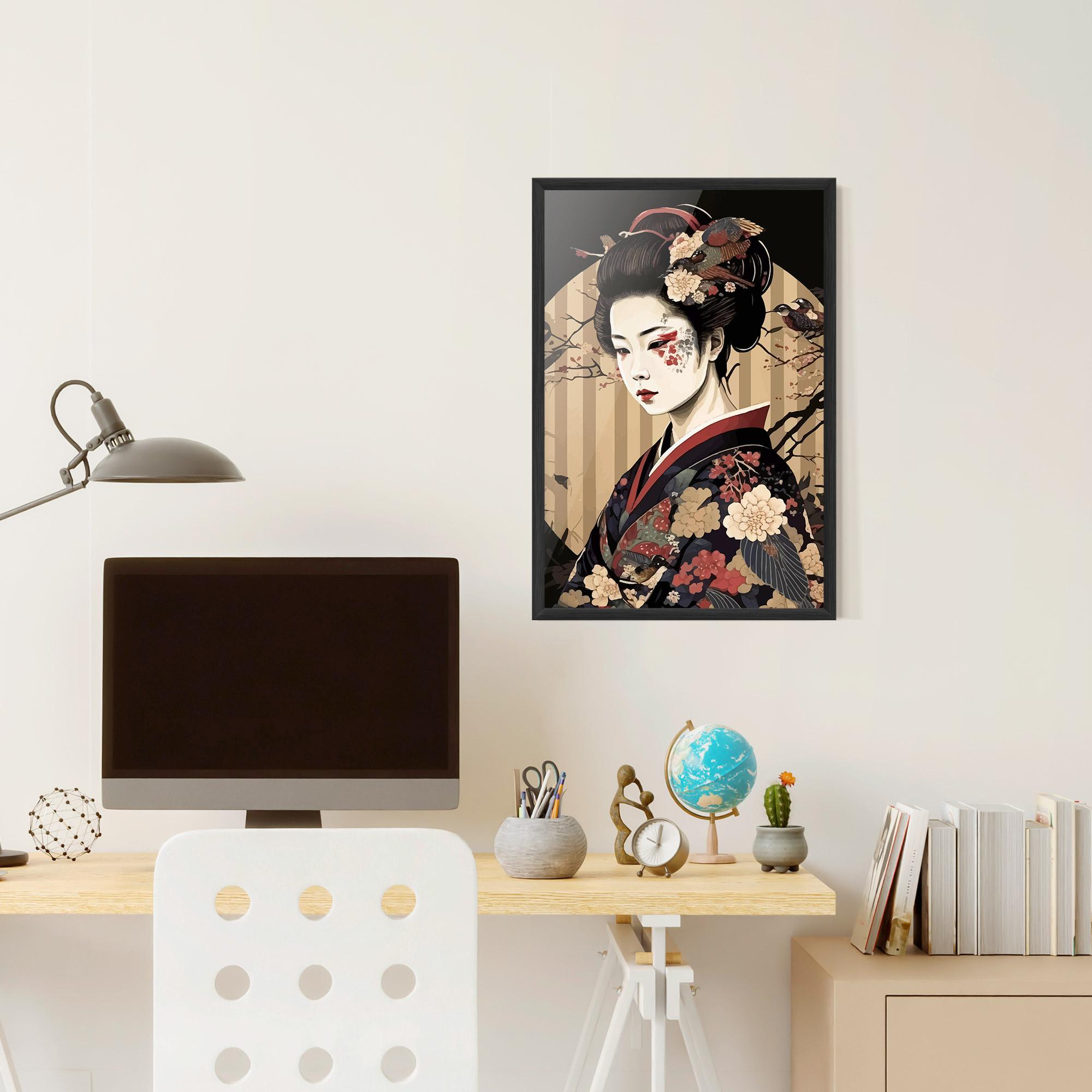 Gerahmte Poster Asiatic Lady mockup 6