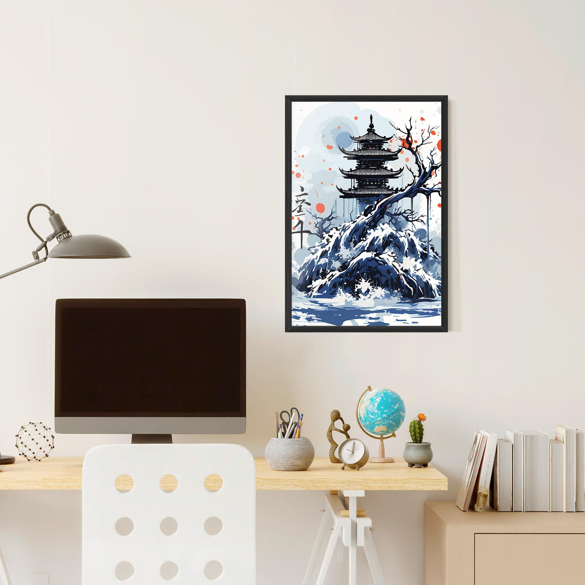 Gerahmte Poster Asiatic Winter Art mockup 6