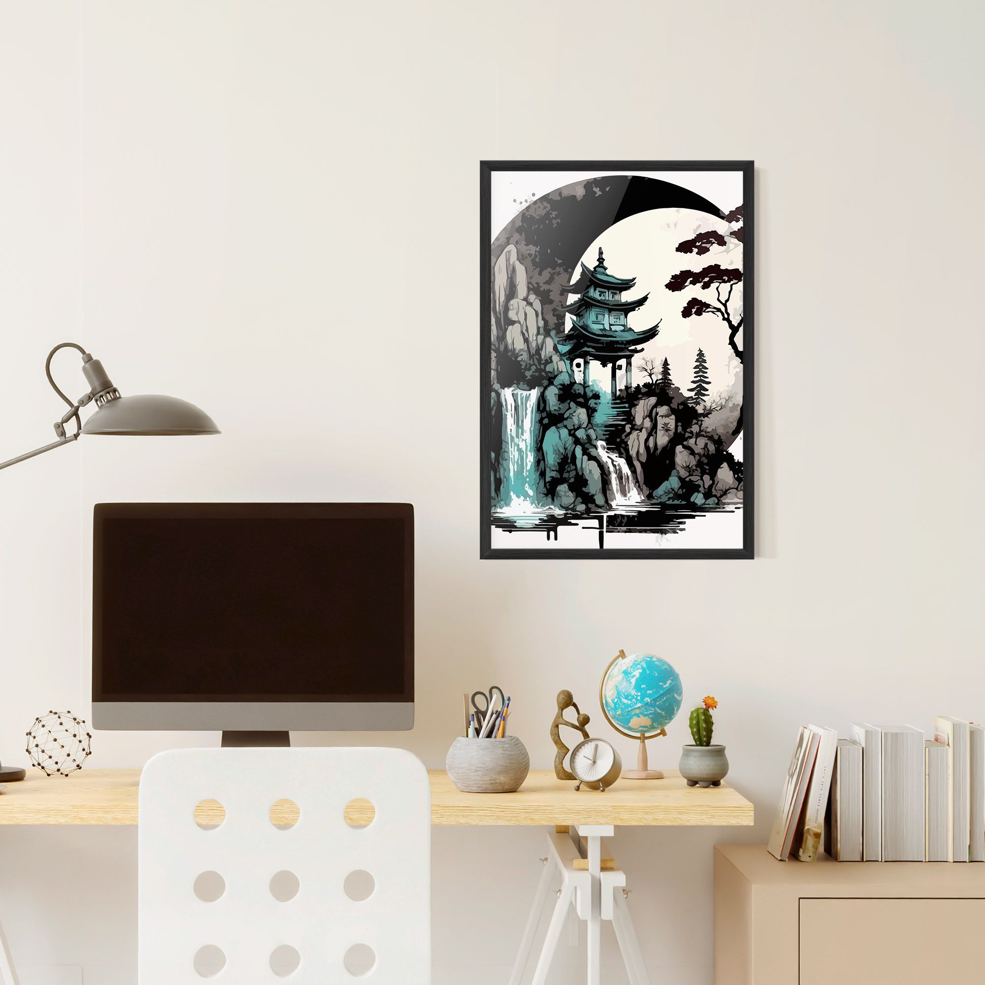 Blue Temple Art mockup 6