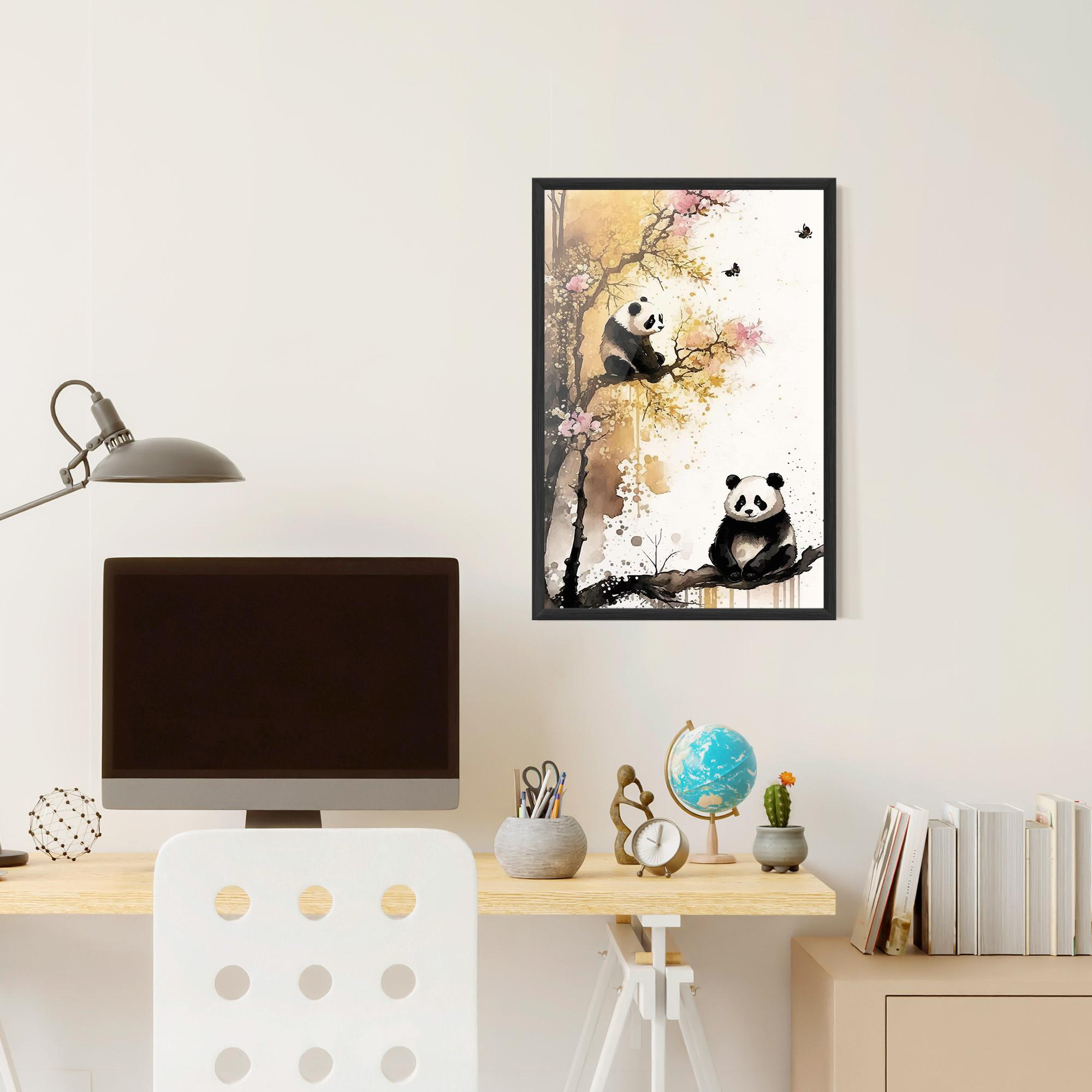 Gerahmte Poster Panda Asiatic View mockup 6