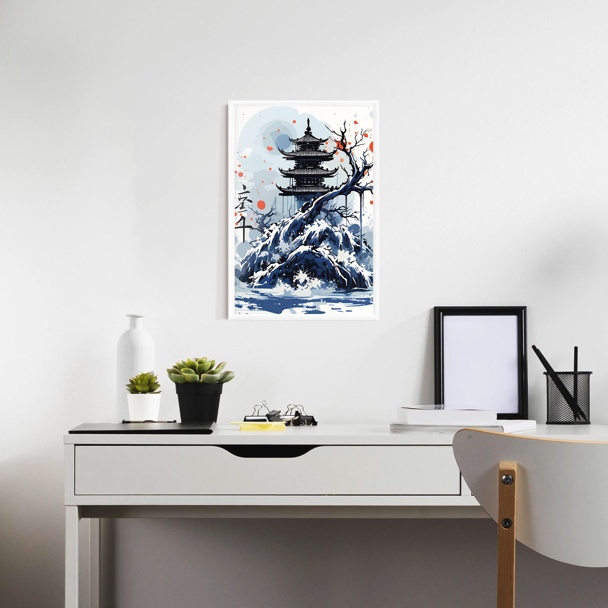 Gerahmte Poster Asiatic Winter Art mockup 7