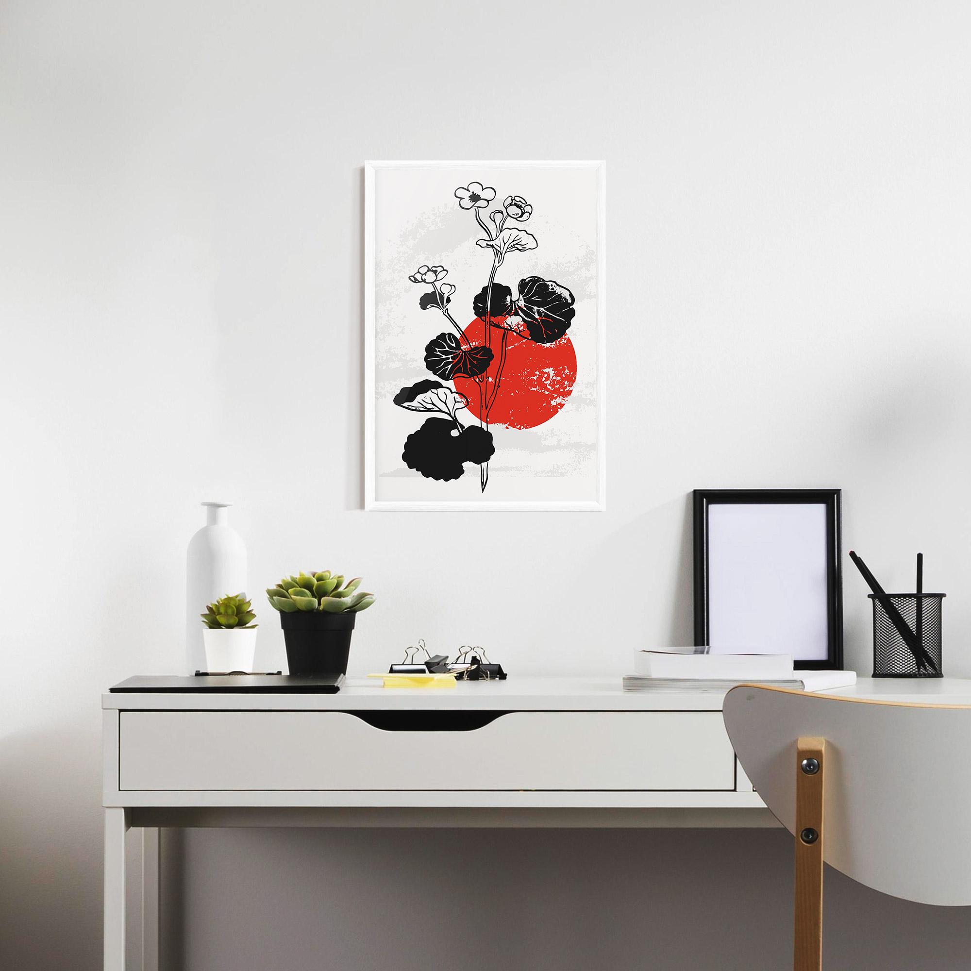 Gerahmte Poster Japan Plant Art mockup 7