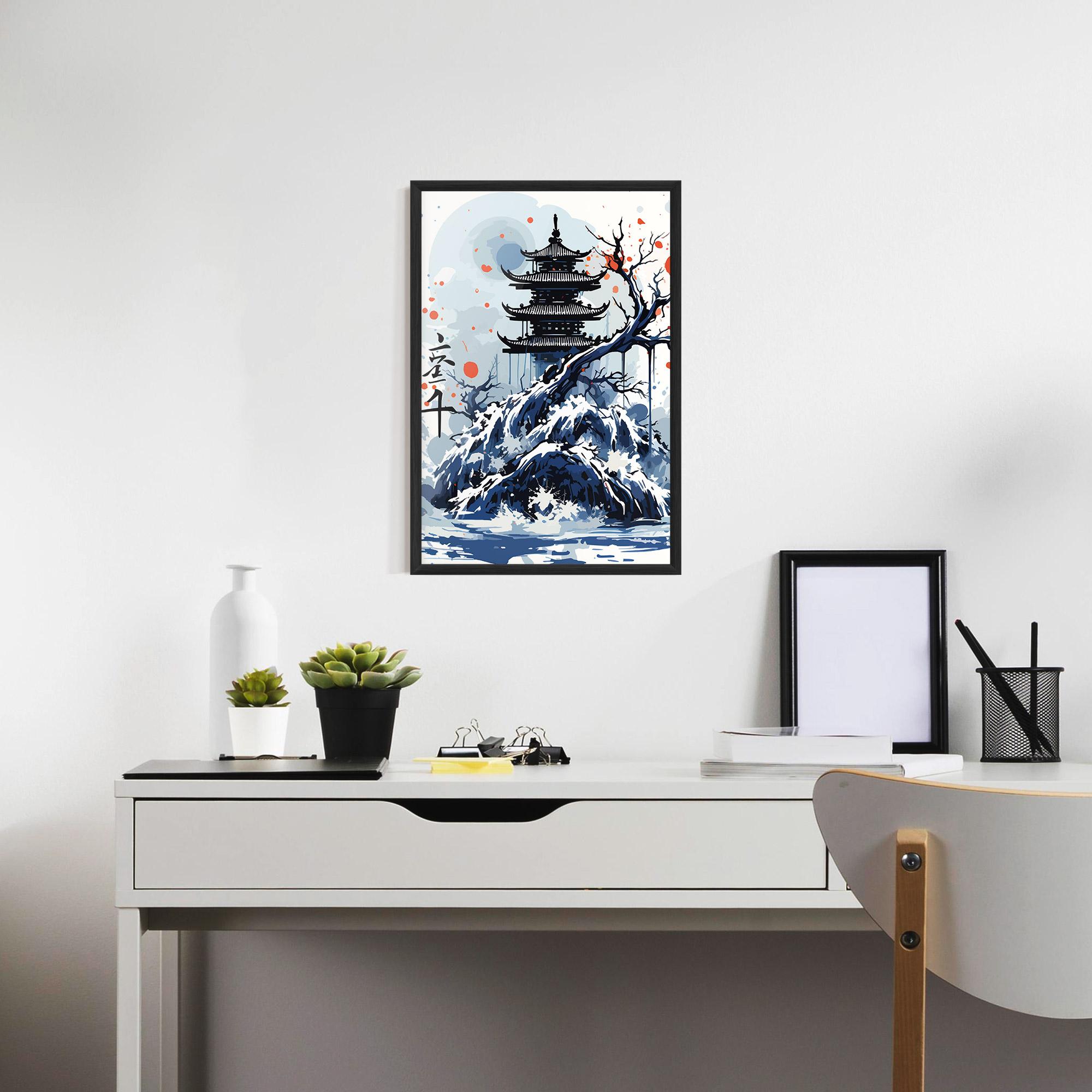 Gerahmte Poster Asiatic Winter Art mockup 7