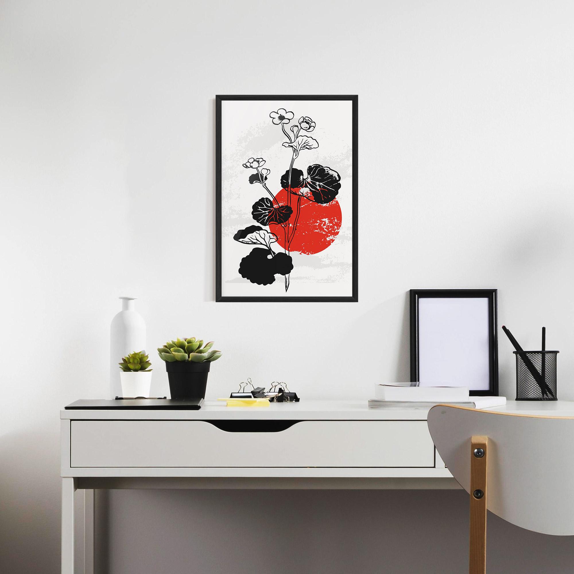 Gerahmte Poster Japan Plant Art mockup 7