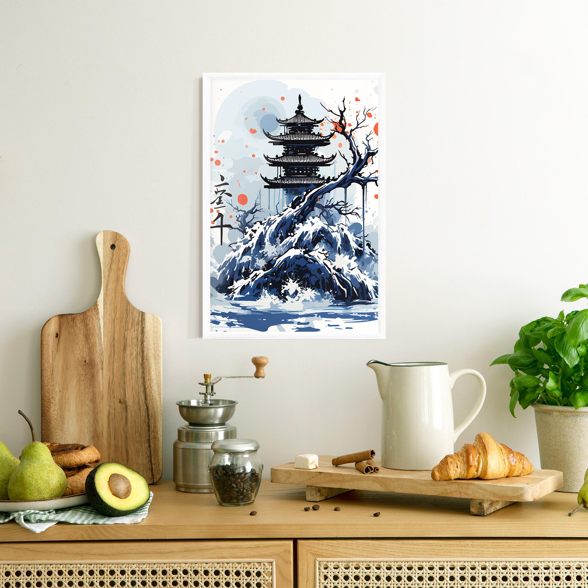 Gerahmte Poster Asiatic Winter Art mockup 8