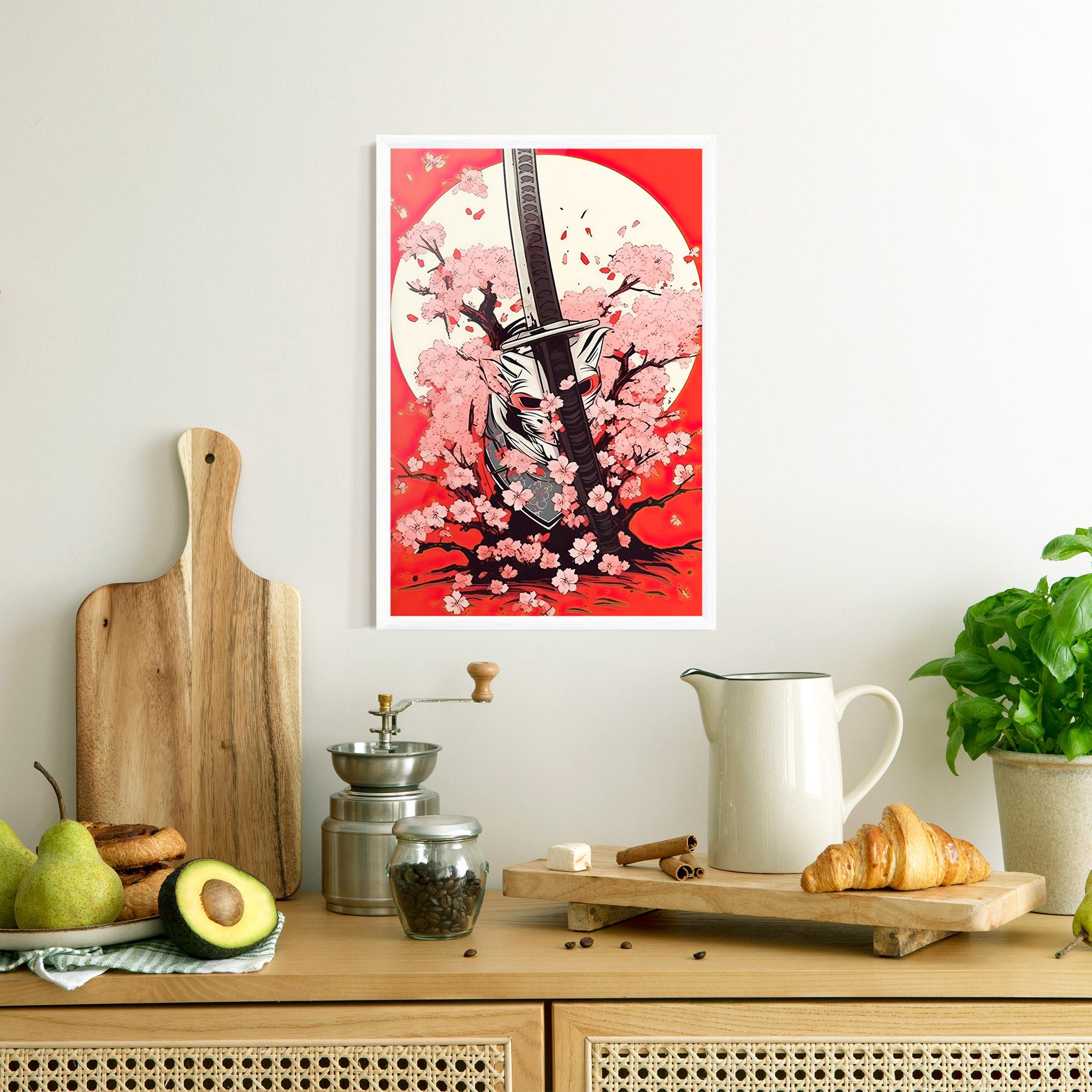 Gerahmte Poster Katana Art mockup 8