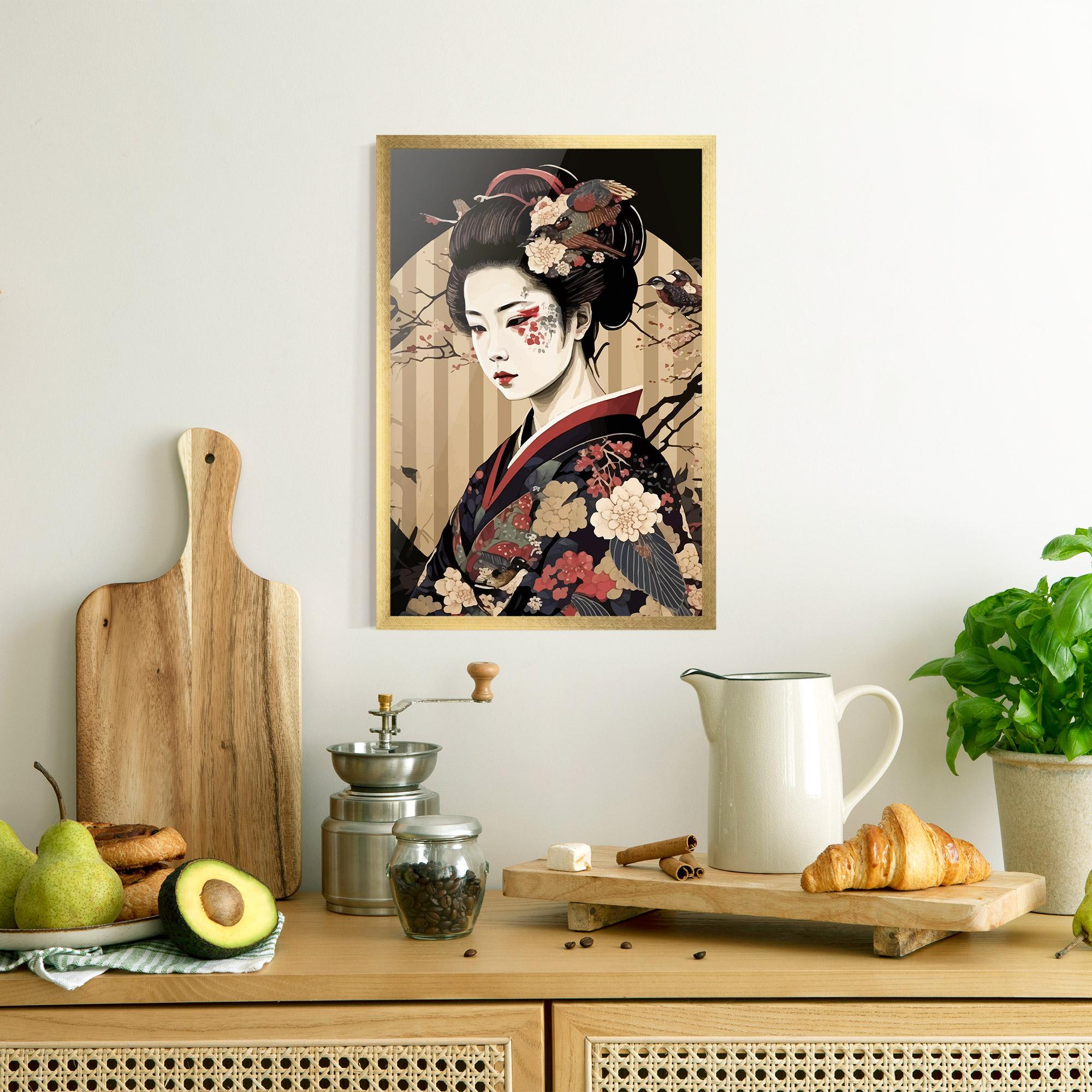 Gerahmte Poster Asiatic Lady mockup 8